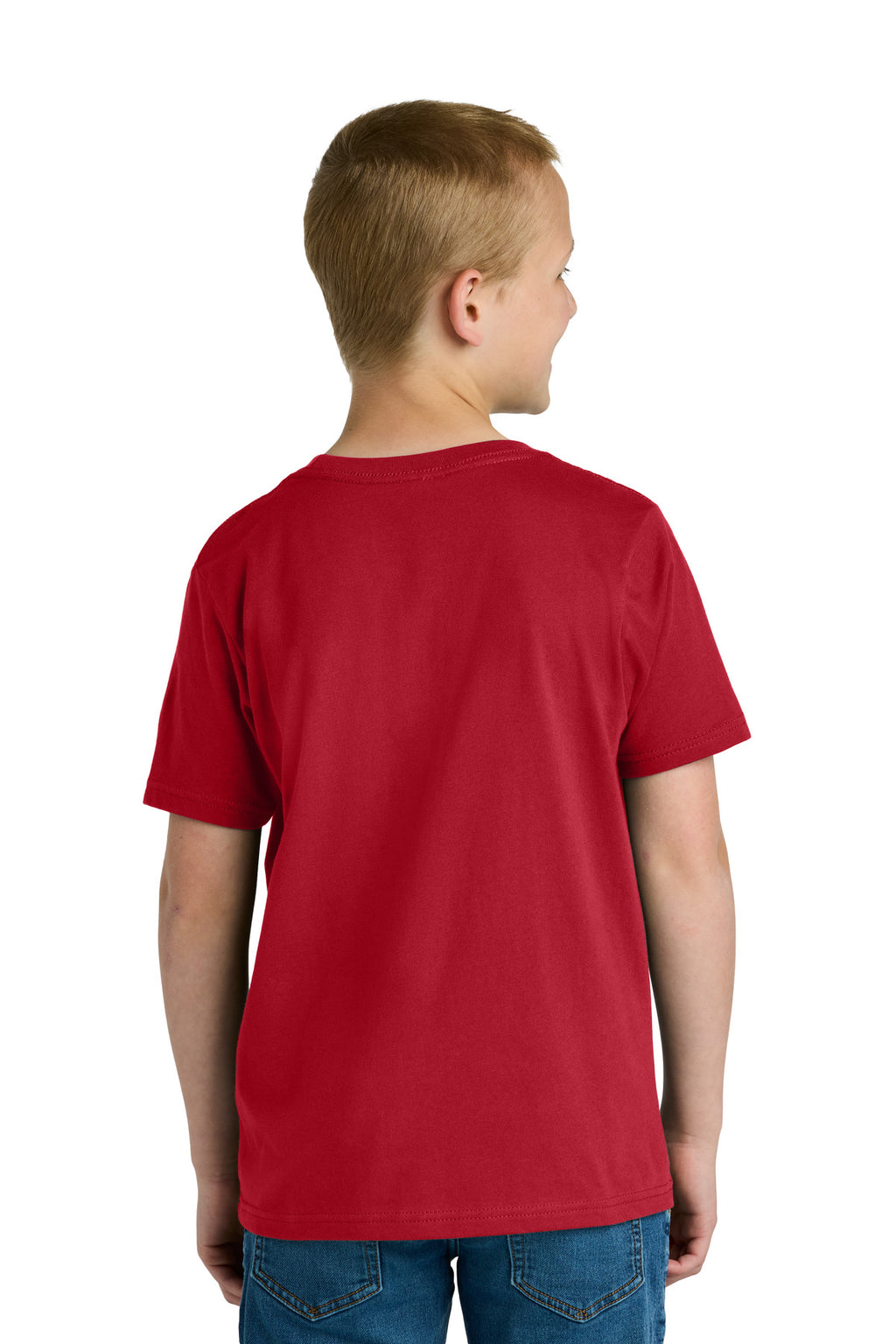 Next Level Apparel Youth Cotton Tee NL3310 - Red - back