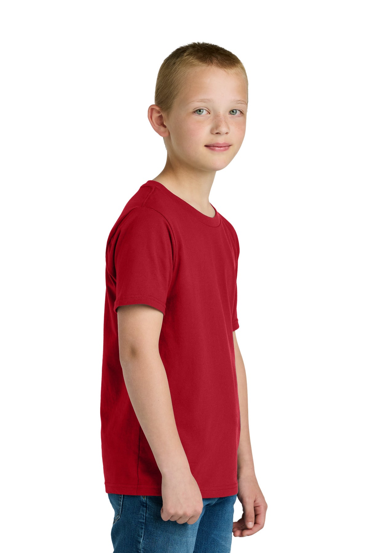 Next Level Apparel Youth Cotton Tee NL3310 - Red - side