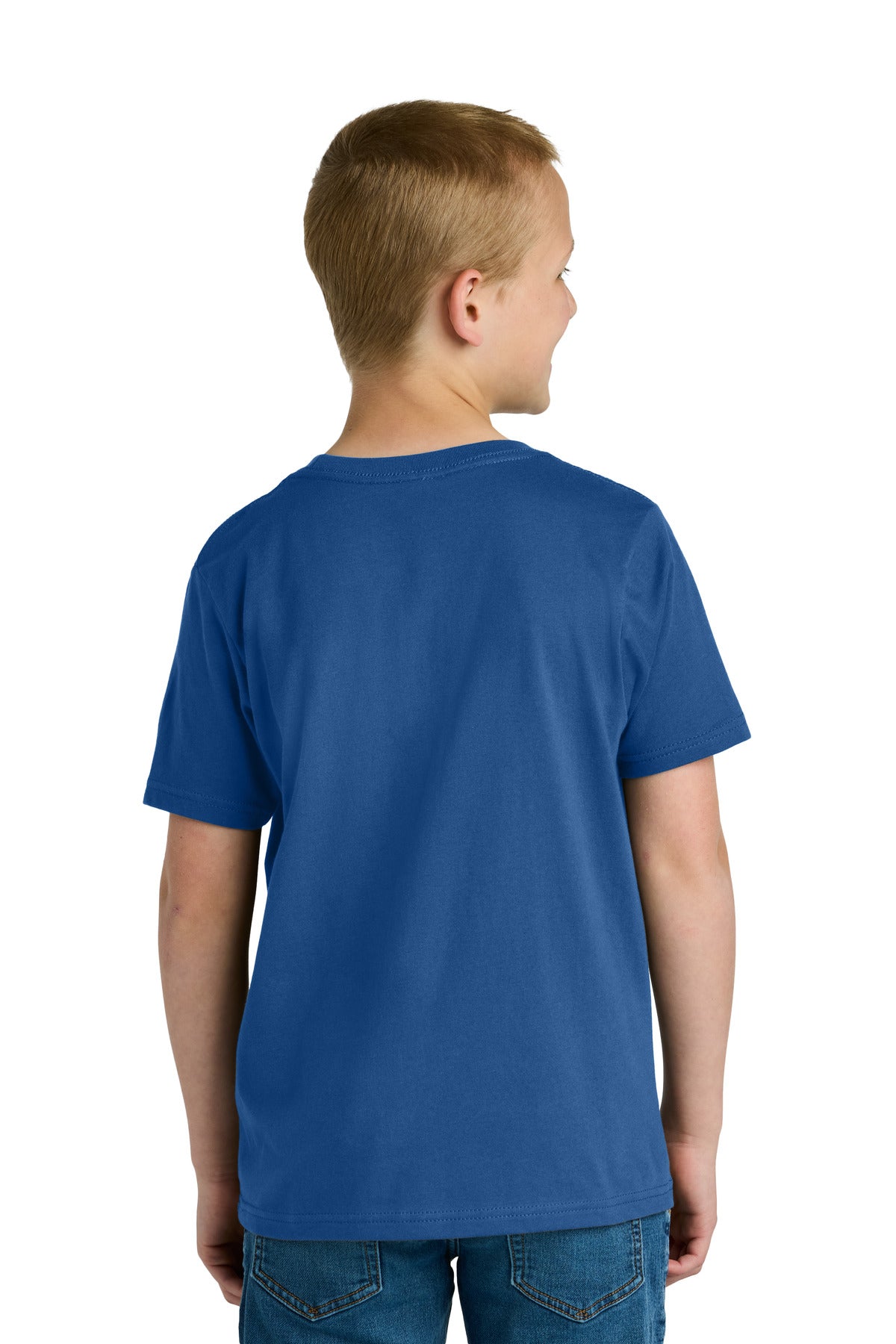 Next Level Apparel Youth Cotton Tee NL3310 - Royal - back
