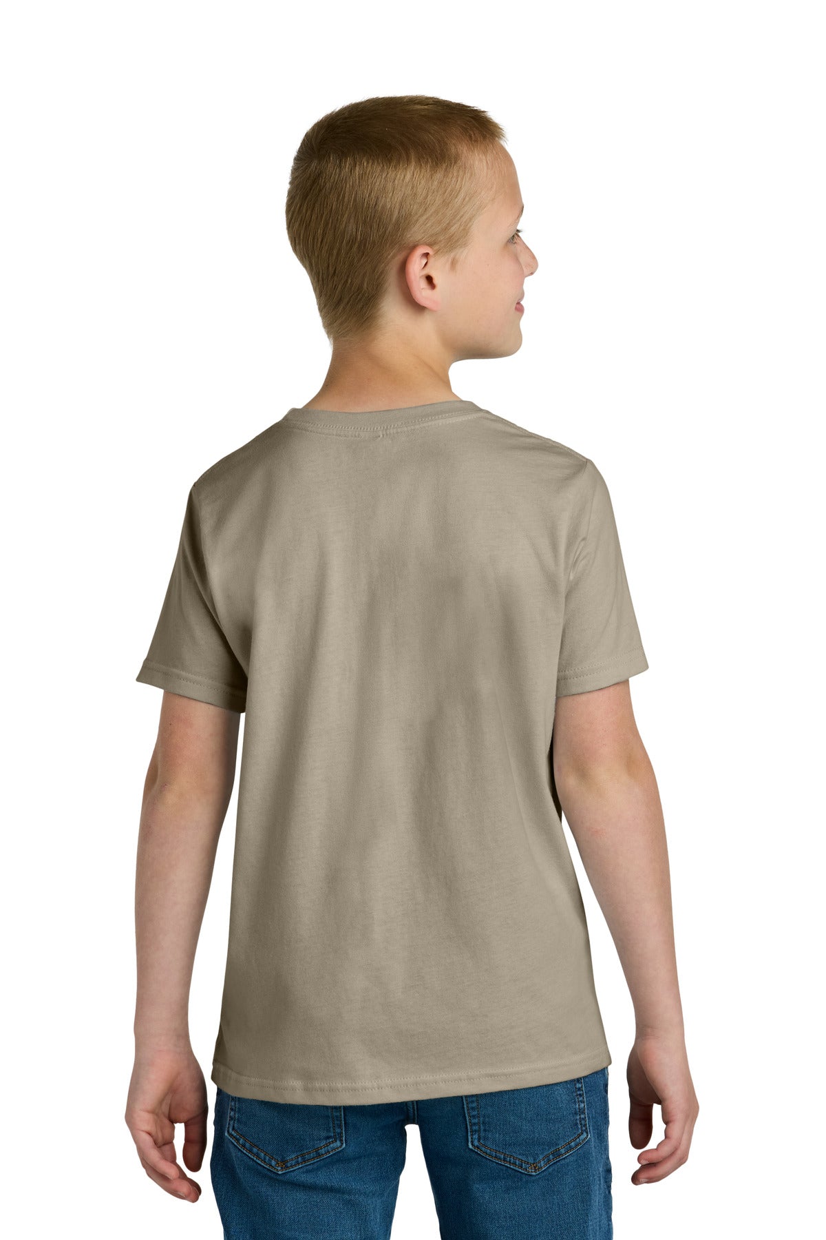Next Level Apparel Youth Cotton Tee NL3310 - Tan - back