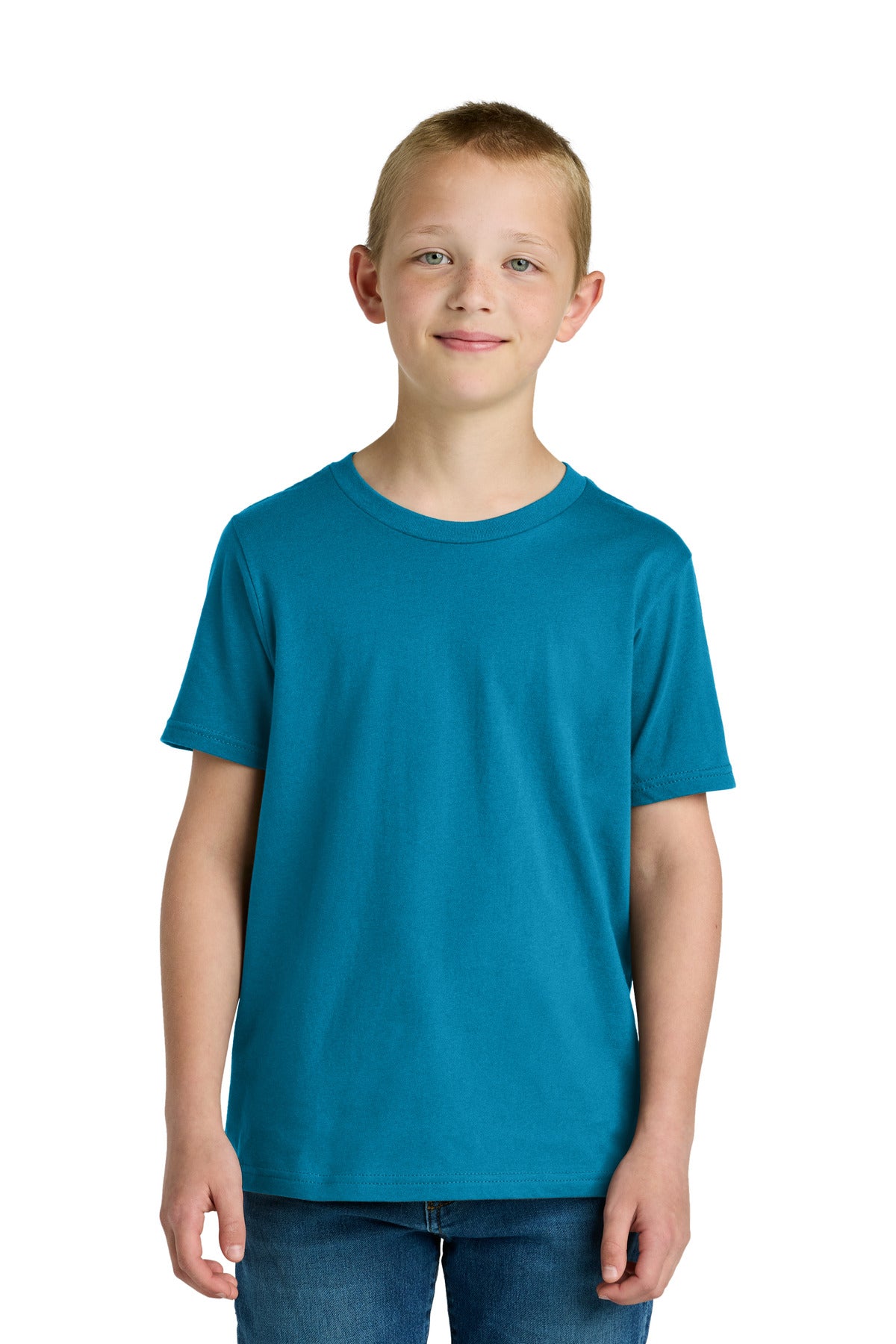 Next Level Apparel Youth Cotton Tee NL3310 - Turquoise - front