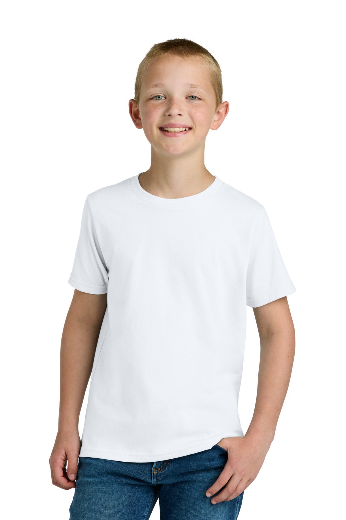 Next Level Apparel Youth Cotton Tee NL3310 - White - front
