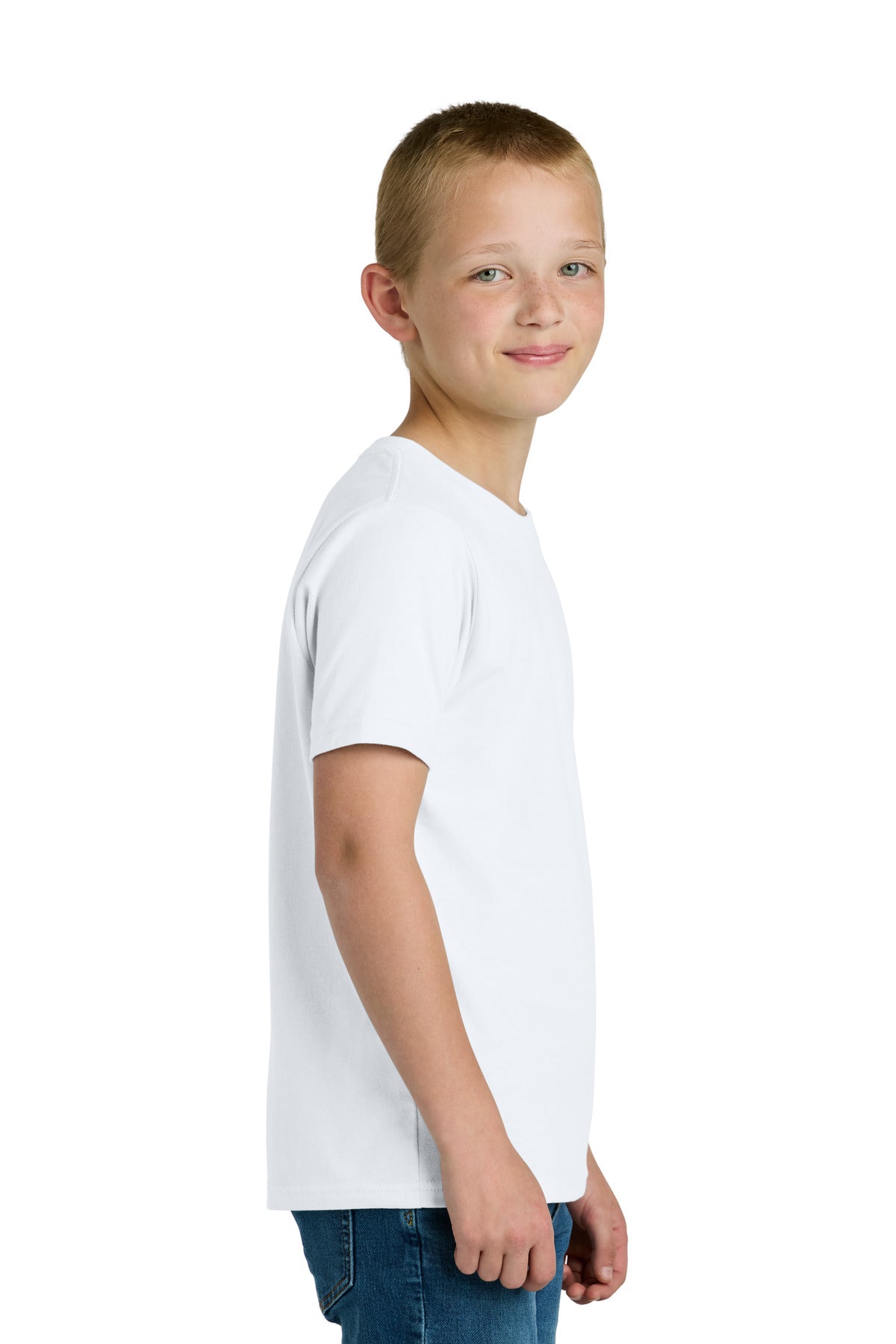Next Level Apparel Youth Cotton Tee NL3310 - White - side