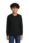 Next Level Apparel Youth Cotton Long Sleeve Tee NL3311 - Black - front