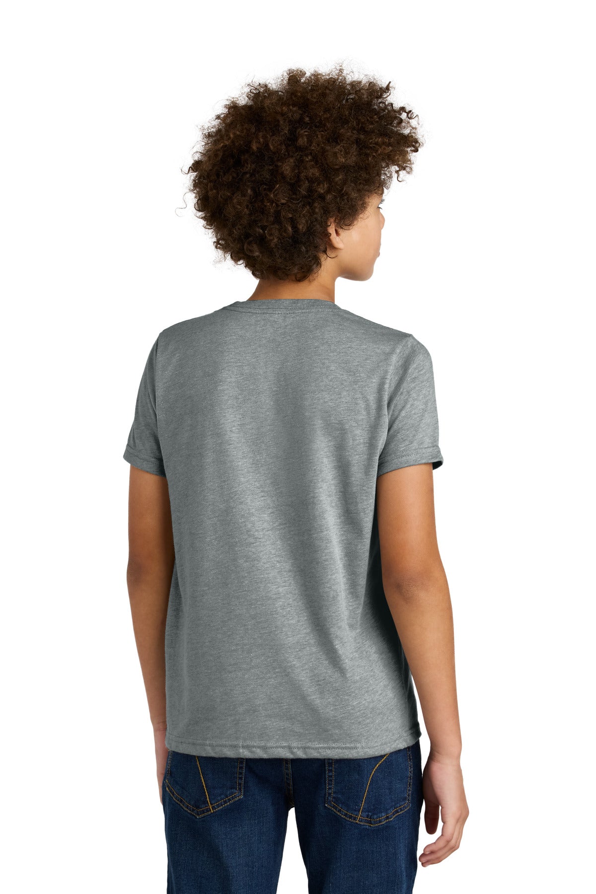 Next Level Apparel Youth CVC Tee NL3312 - Dark Heather Gray - back