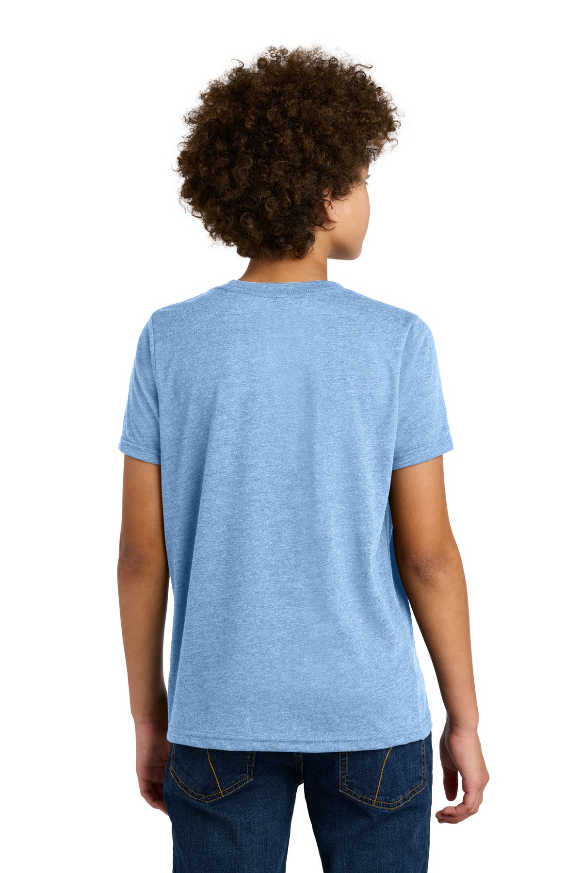 Next Level Apparel Youth CVC Tee NL3312 - Heather Columbia Blue - back