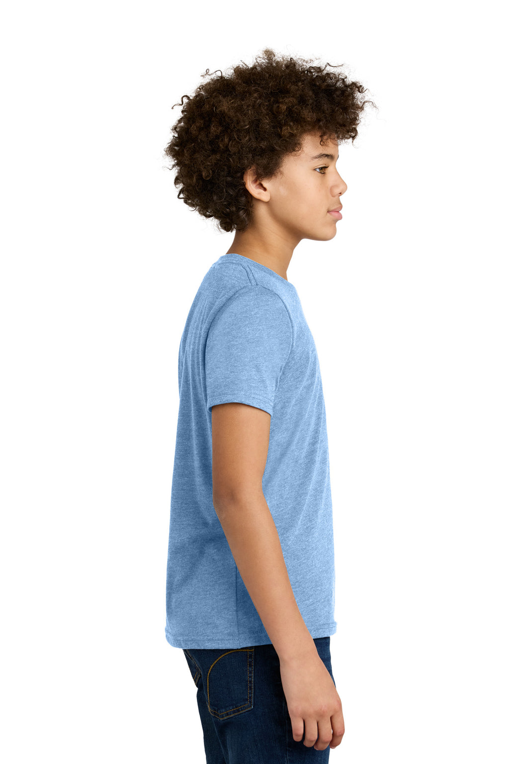 Next Level Apparel Youth CVC Tee NL3312 - Heather Columbia Blue - side
