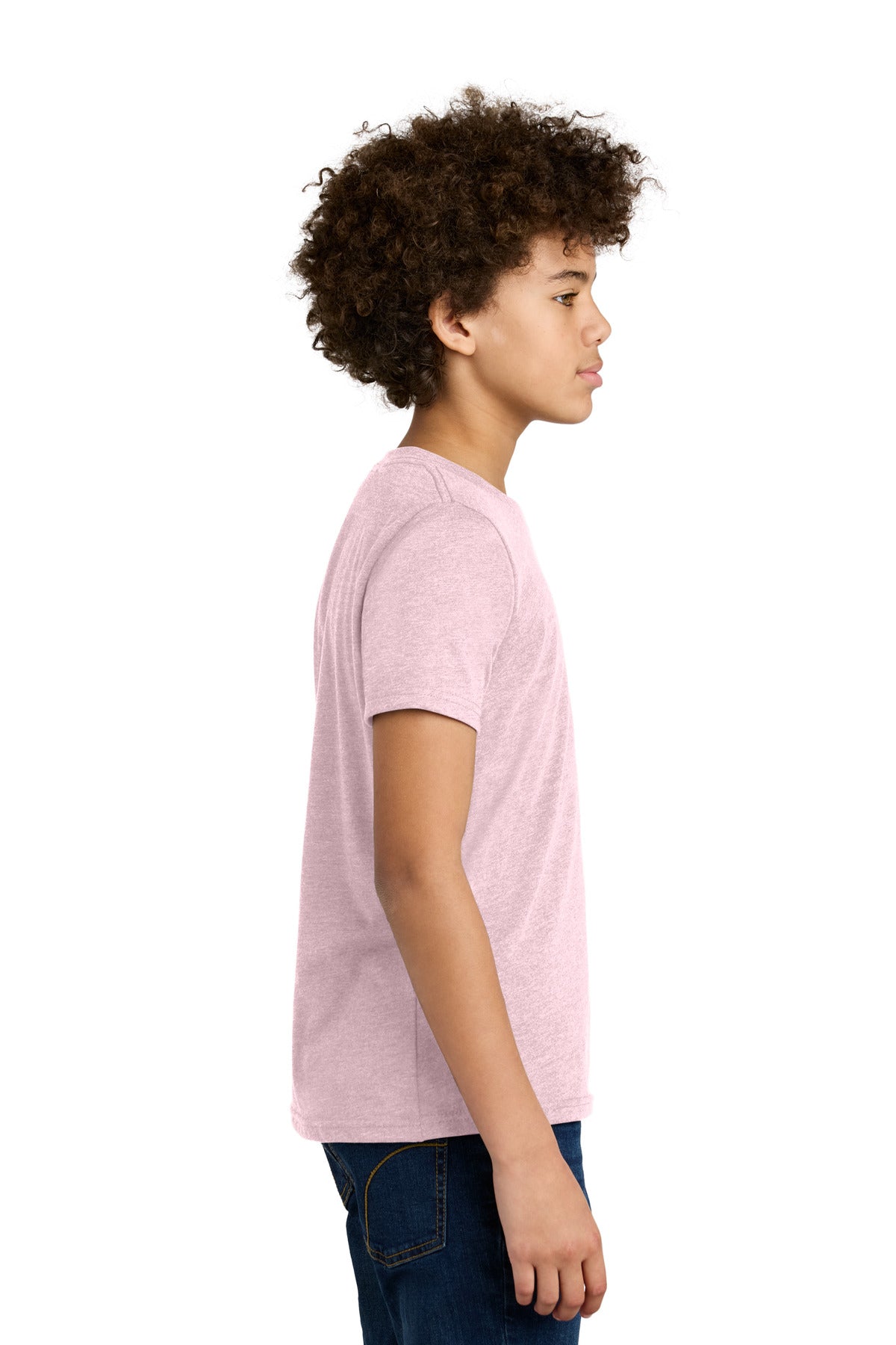 Next Level Apparel Youth CVC Tee NL3312 - Heather Light Pink - side