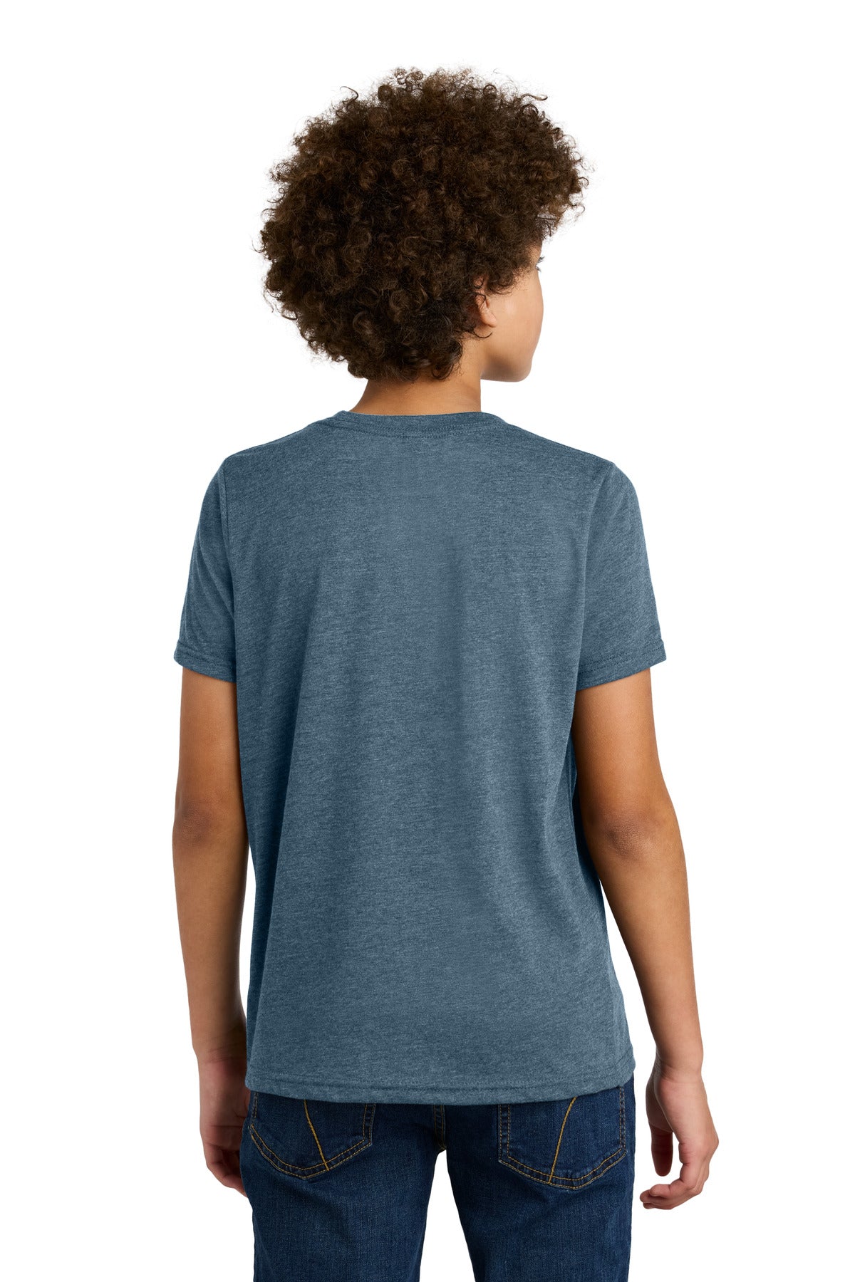 Next Level Apparel Youth CVC Tee NL3312 - Heather Slate Blue - back