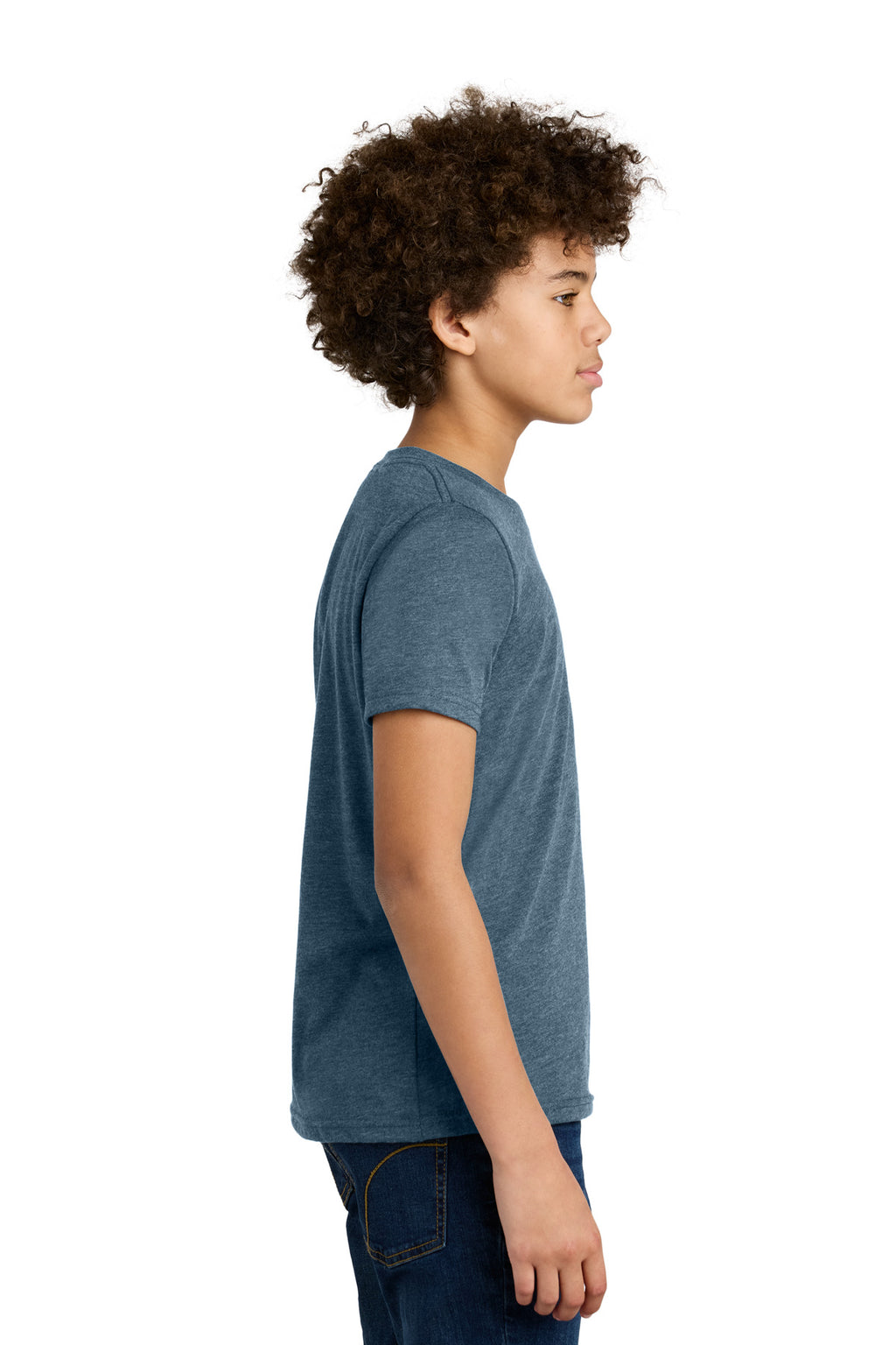 Next Level Apparel Youth CVC Tee NL3312 - Heather Slate Blue - side