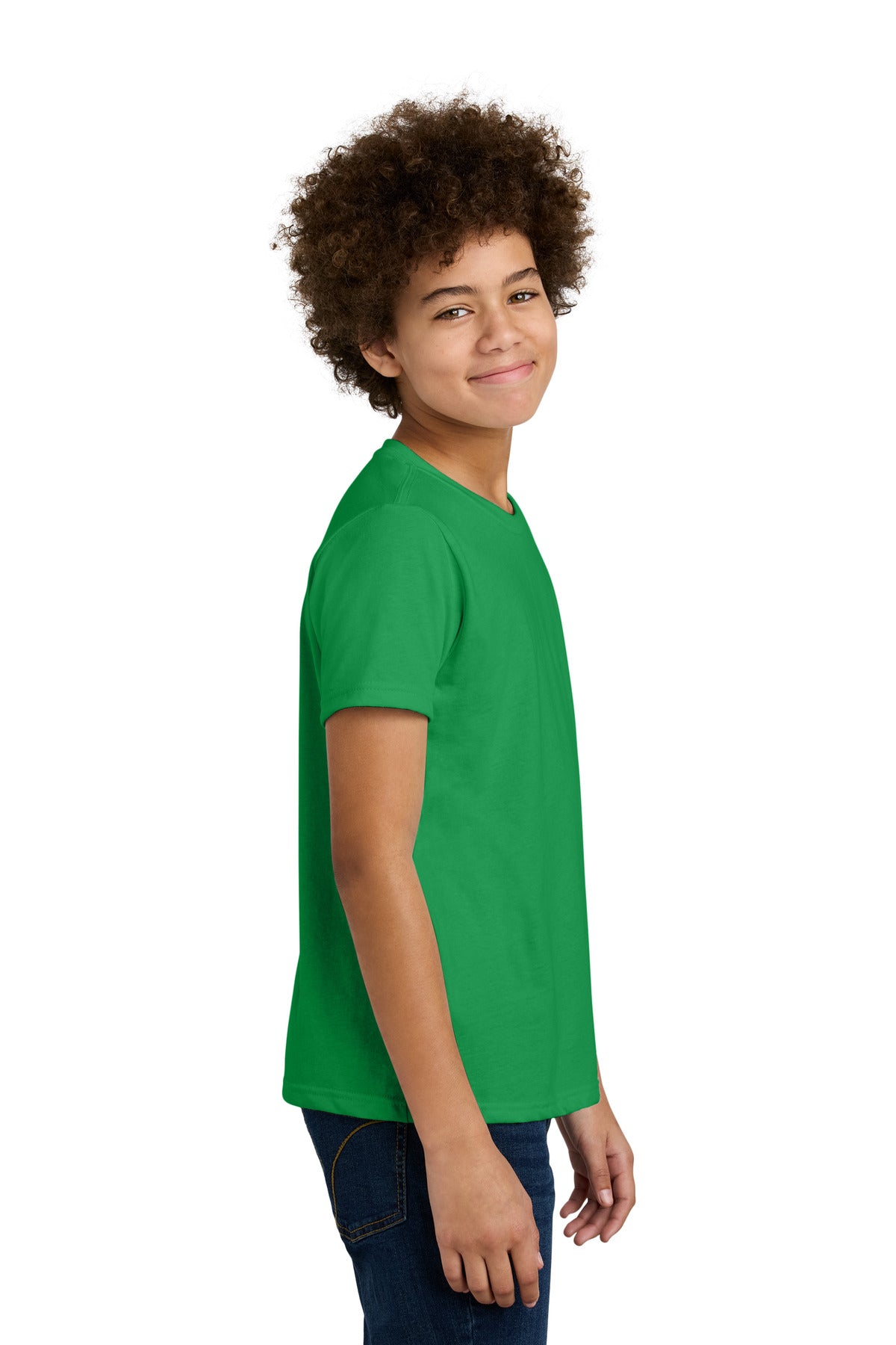 Next Level Apparel Youth CVC Tee NL3312 - Kelly Green - side