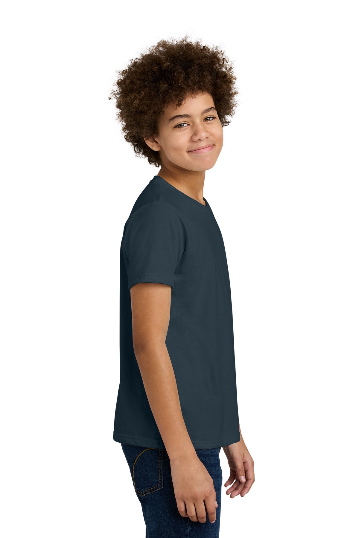 Next Level Apparel Youth CVC Tee NL3312 - Midnight Navy - side