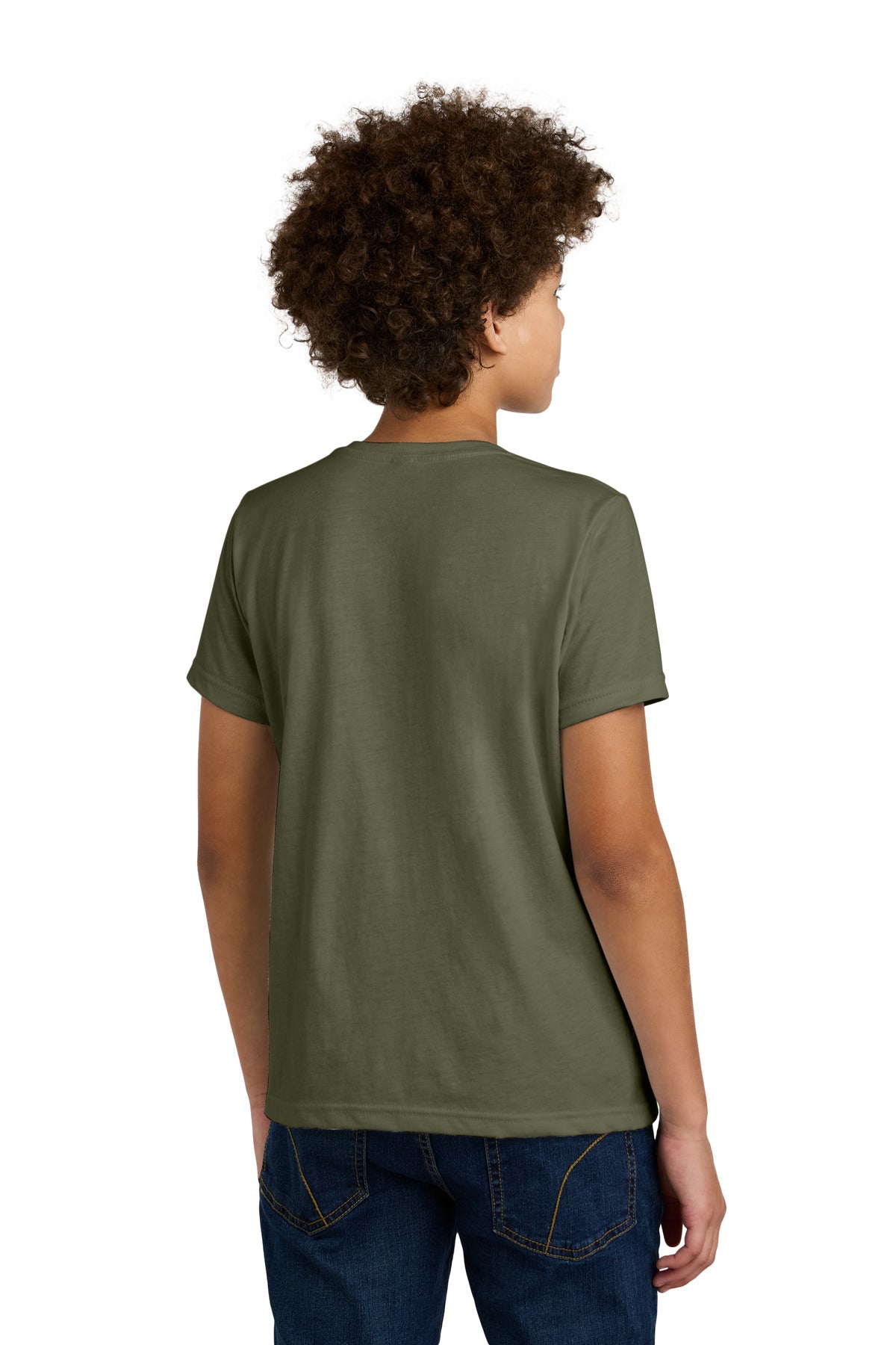 Next Level Apparel Youth CVC Tee NL3312 - Military Green - back
