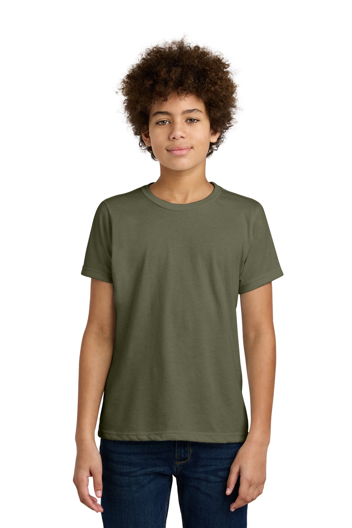 Next Level Apparel Youth CVC Tee NL3312 - Military Green - front