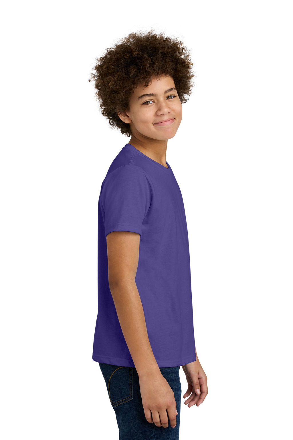 Next Level Apparel Youth CVC Tee NL3312 - Purple Rush - side