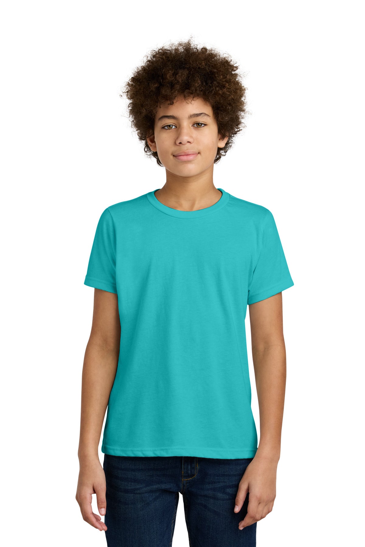 Next Level Apparel Youth CVC Tee NL3312 - Tahiti Blue - front