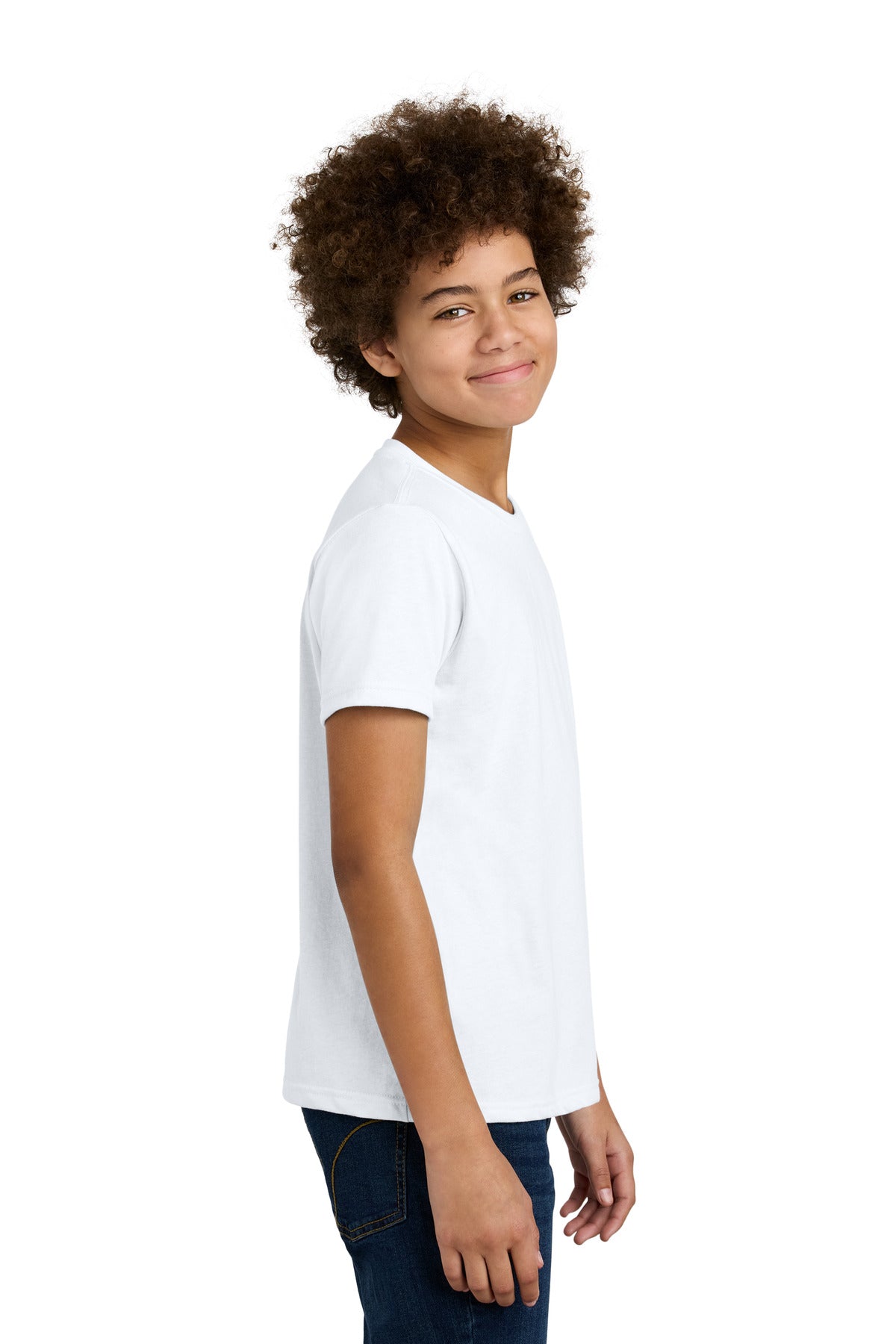 Next Level Apparel Youth CVC Tee NL3312 - White - side