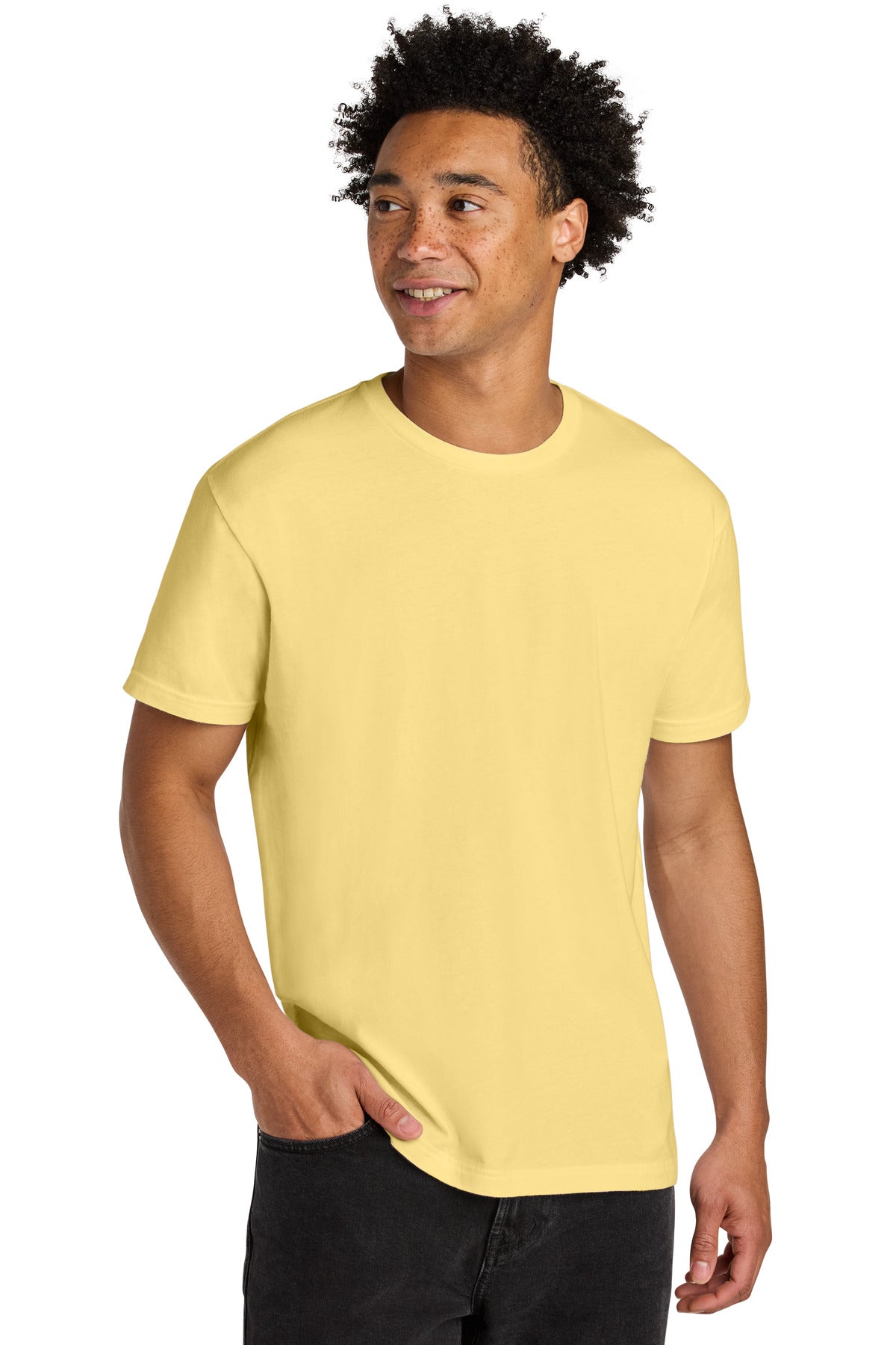 Next Level Apparel Soft Wash Cotton Tee NL3600SW - Washed Banana Cream - front