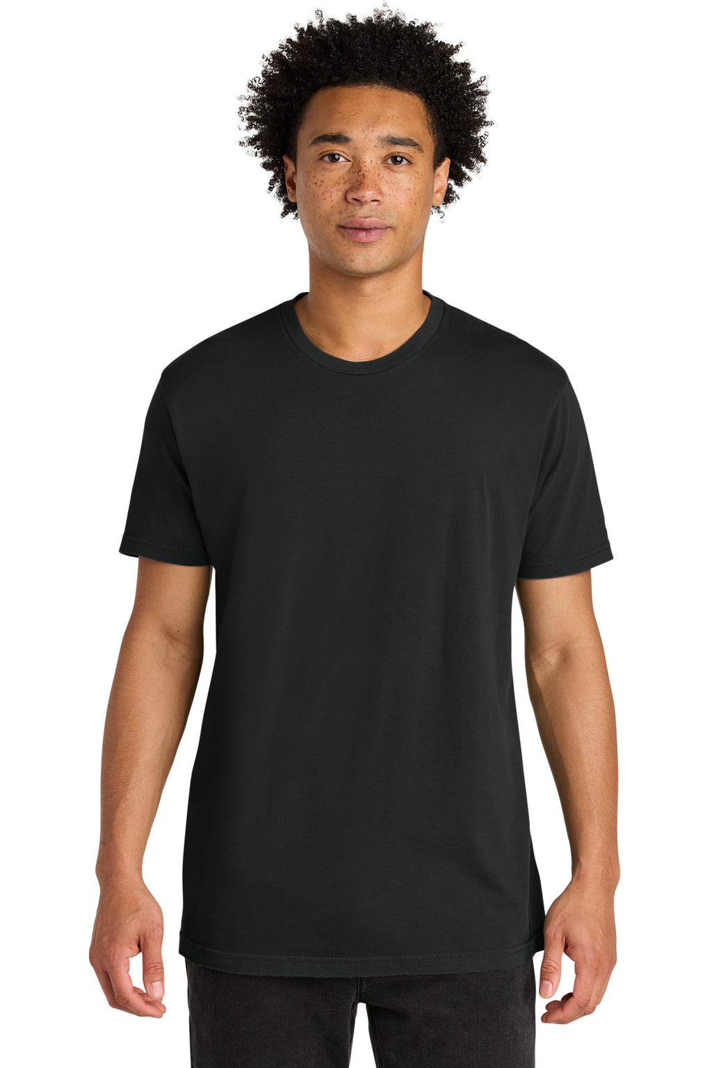 Next Level Apparel Soft Wash Cotton Tee NL3600SW - Washed Black - front