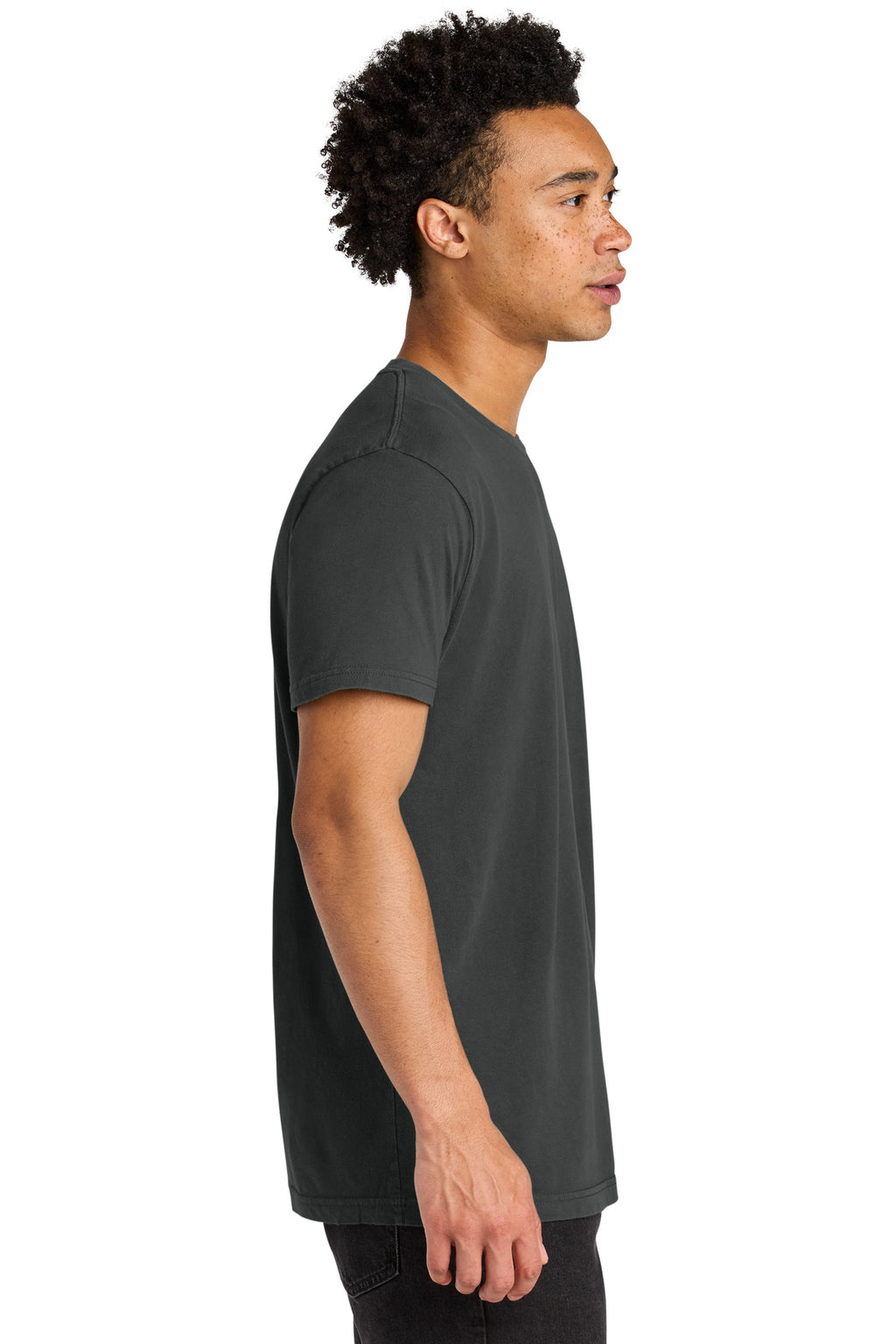 Next Level Apparel Soft Wash Cotton Tee NL3600SW - Washed Graphite Black - side
