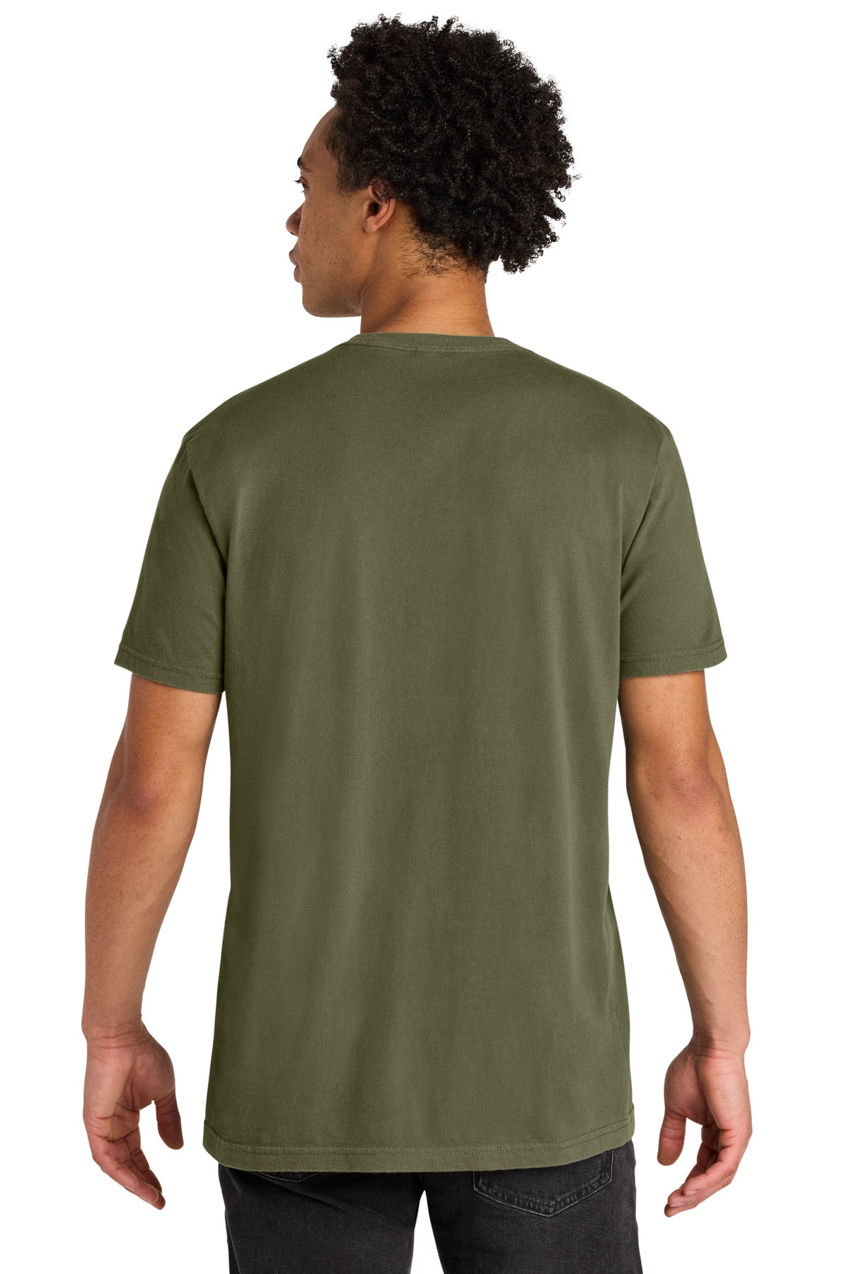 Next Level Apparel Soft Wash Cotton Tee NL3600SW - Washed Military Green - back