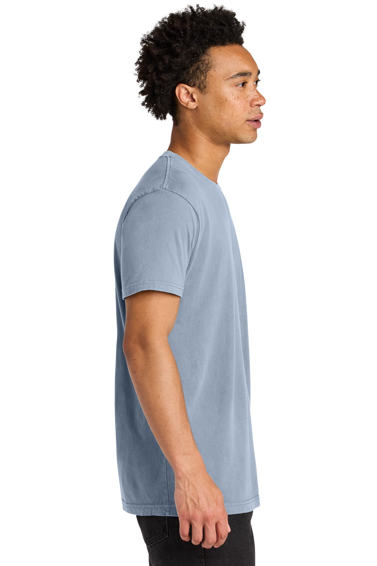 Next Level Apparel Soft Wash Cotton Tee NL3600SW - Washed Stonewash Denim - side