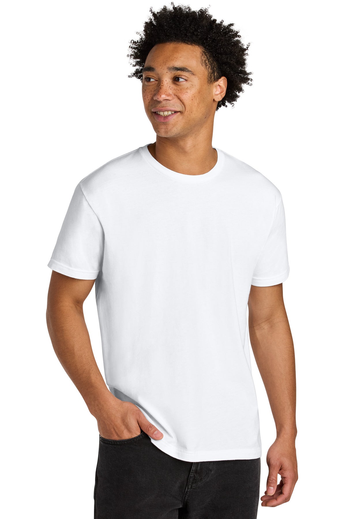 Next Level Apparel Soft Wash Cotton Tee NL3600SW - Washed White - front