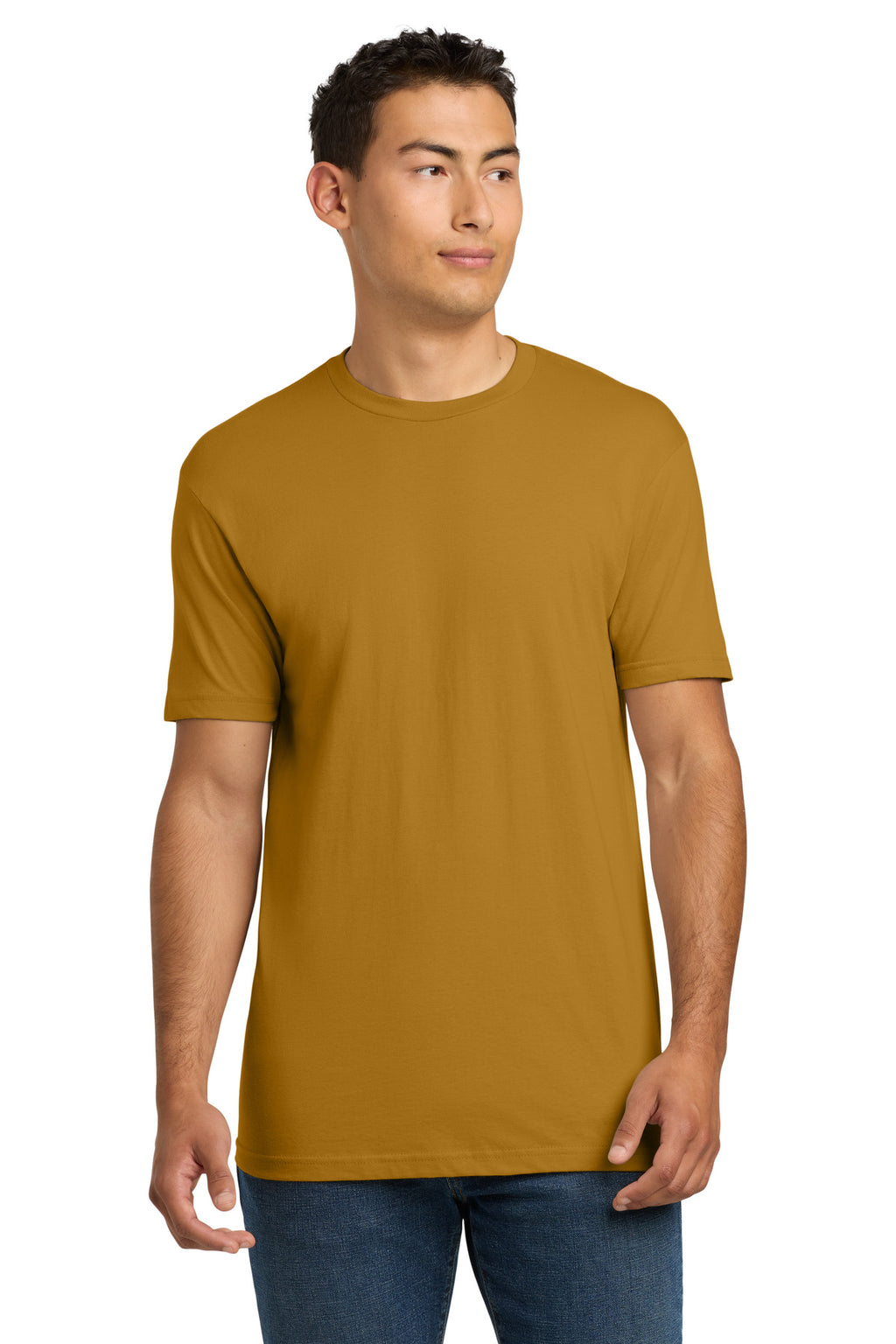 Next Level Apparel Adult Cotton Tee. NL3600 - Antique Gold - front