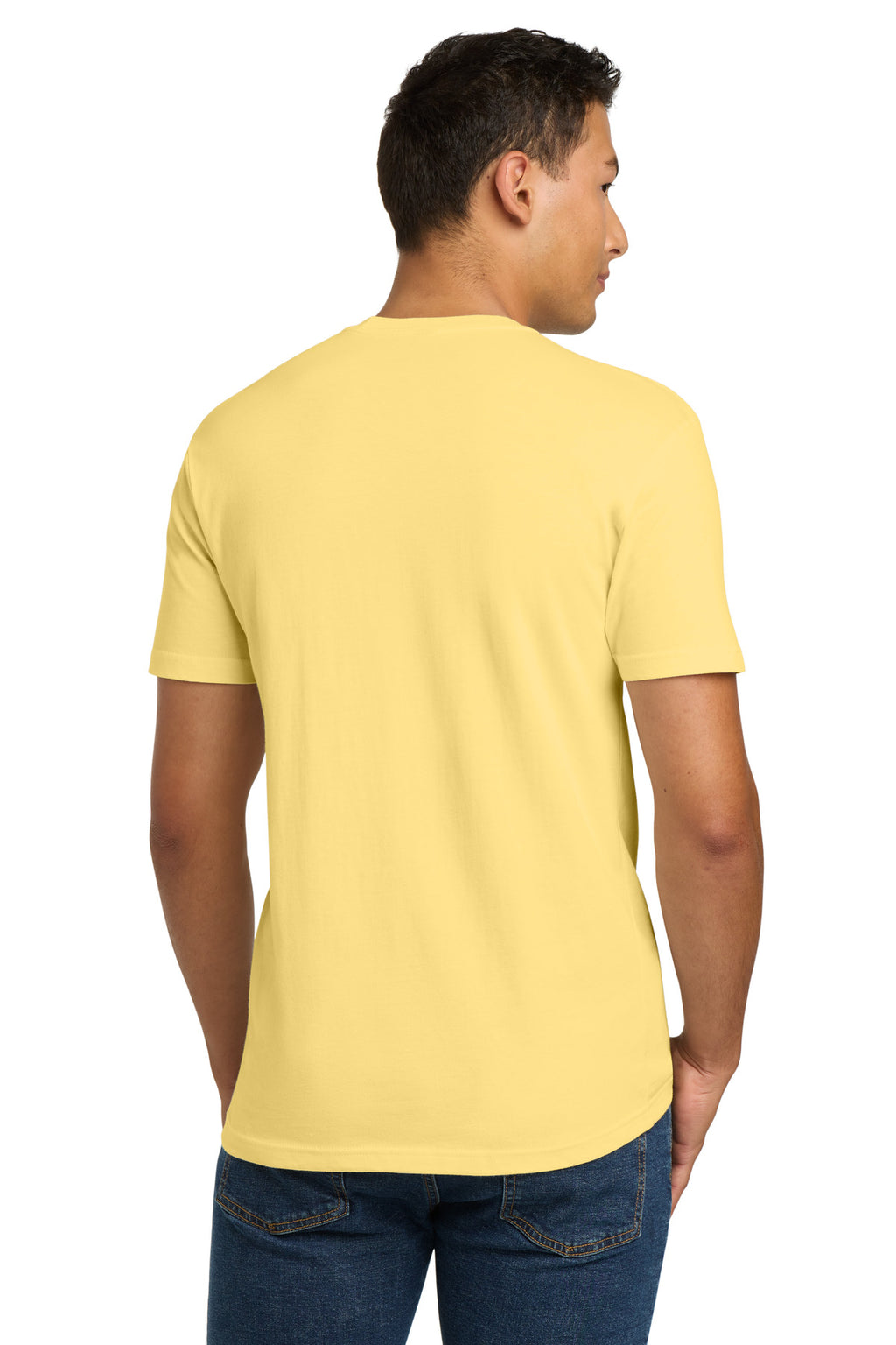 Next Level Apparel Adult Cotton Tee. NL3600 - Banana Cream - back