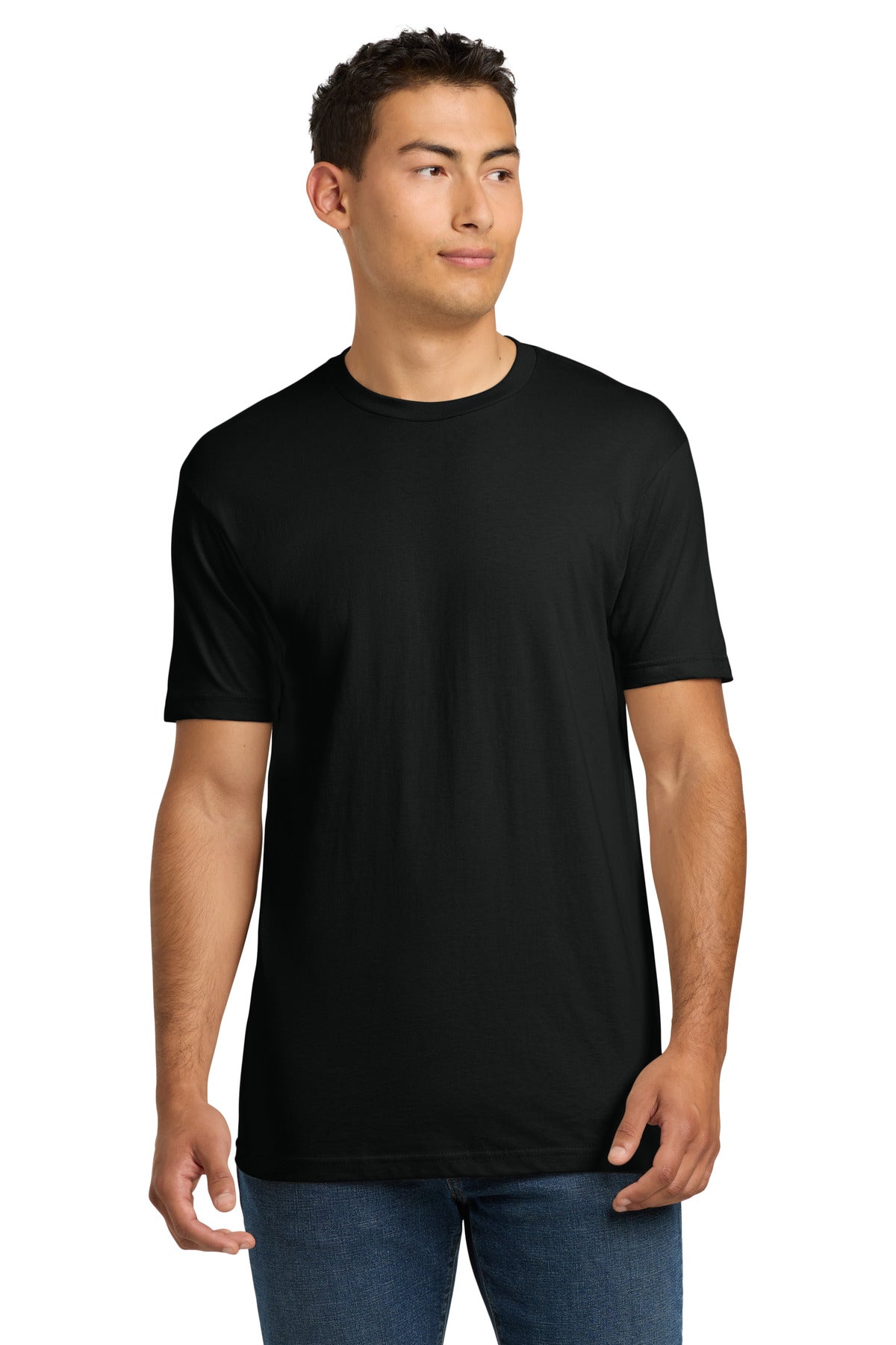 Next Level Apparel Adult Cotton Tee. NL3600 - Black - front