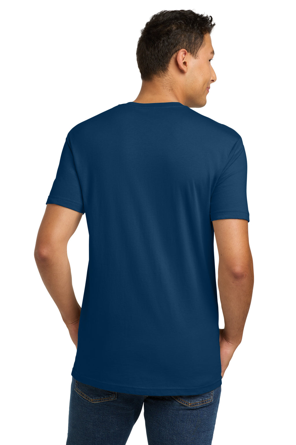 Next Level Apparel Adult Cotton Tee. NL3600 - Cool Blue - back