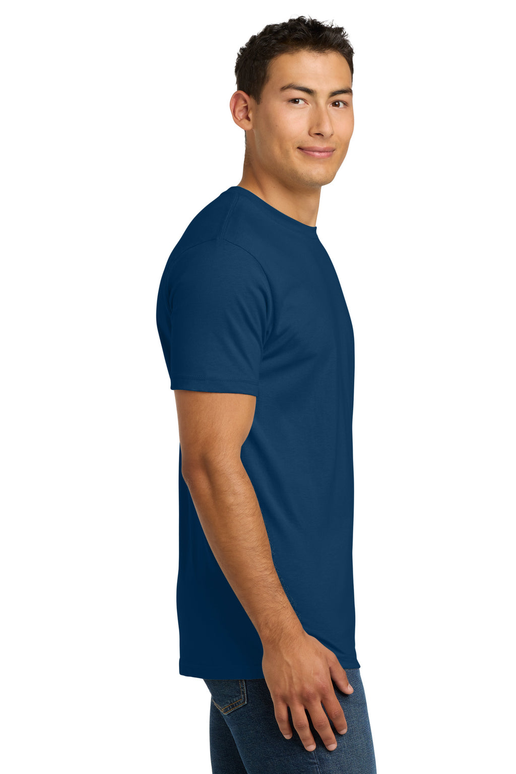 Next Level Apparel Adult Cotton Tee. NL3600 - Cool Blue - side