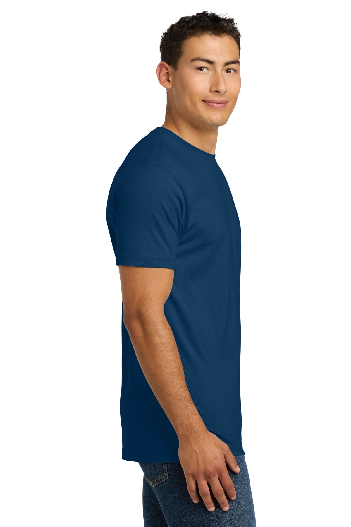 Next Level Apparel Adult Cotton Tee. NL3600 - Cool Blue - side
