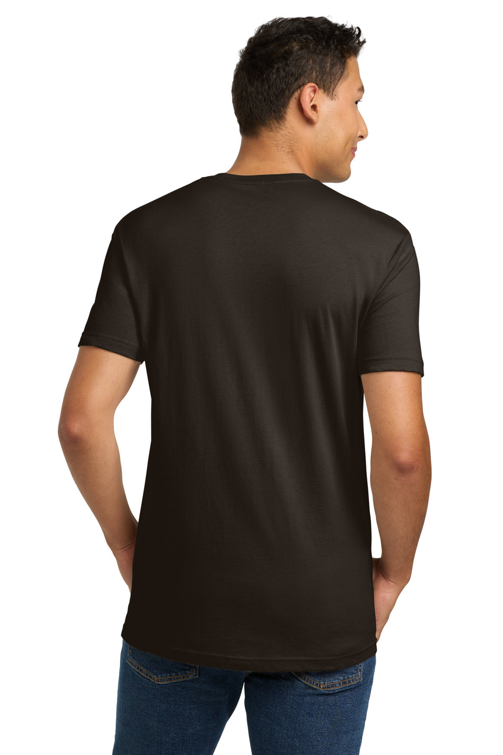 Next Level Apparel Adult Cotton Tee. NL3600 - Dark Chocolate - back