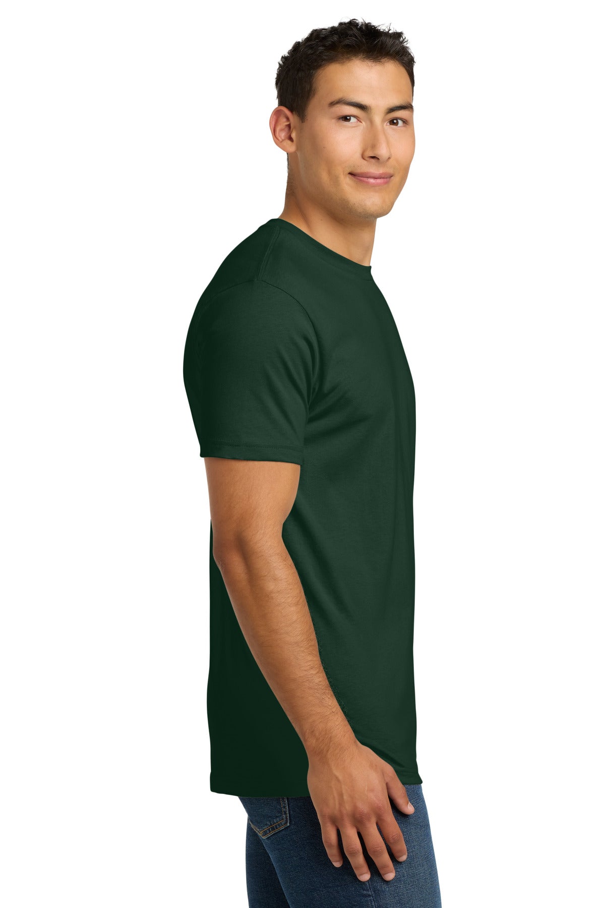 Next Level Apparel Adult Cotton Tee. NL3600 - Forest Green - side
