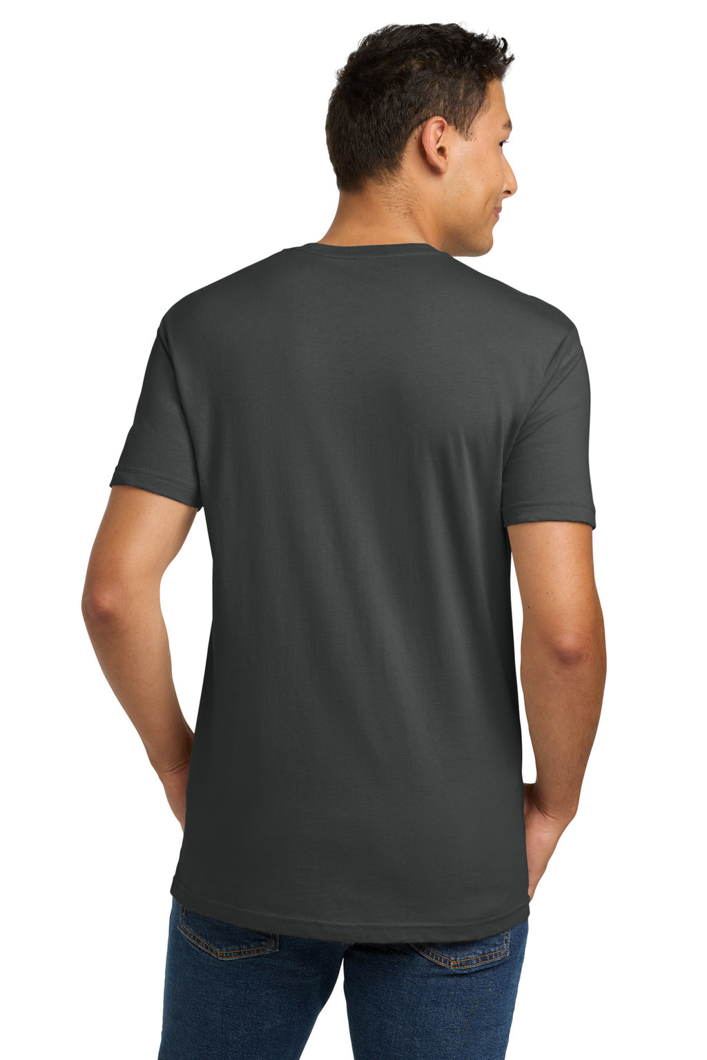 Next Level Apparel Adult Cotton Tee. NL3600 - Heavy Metal - back