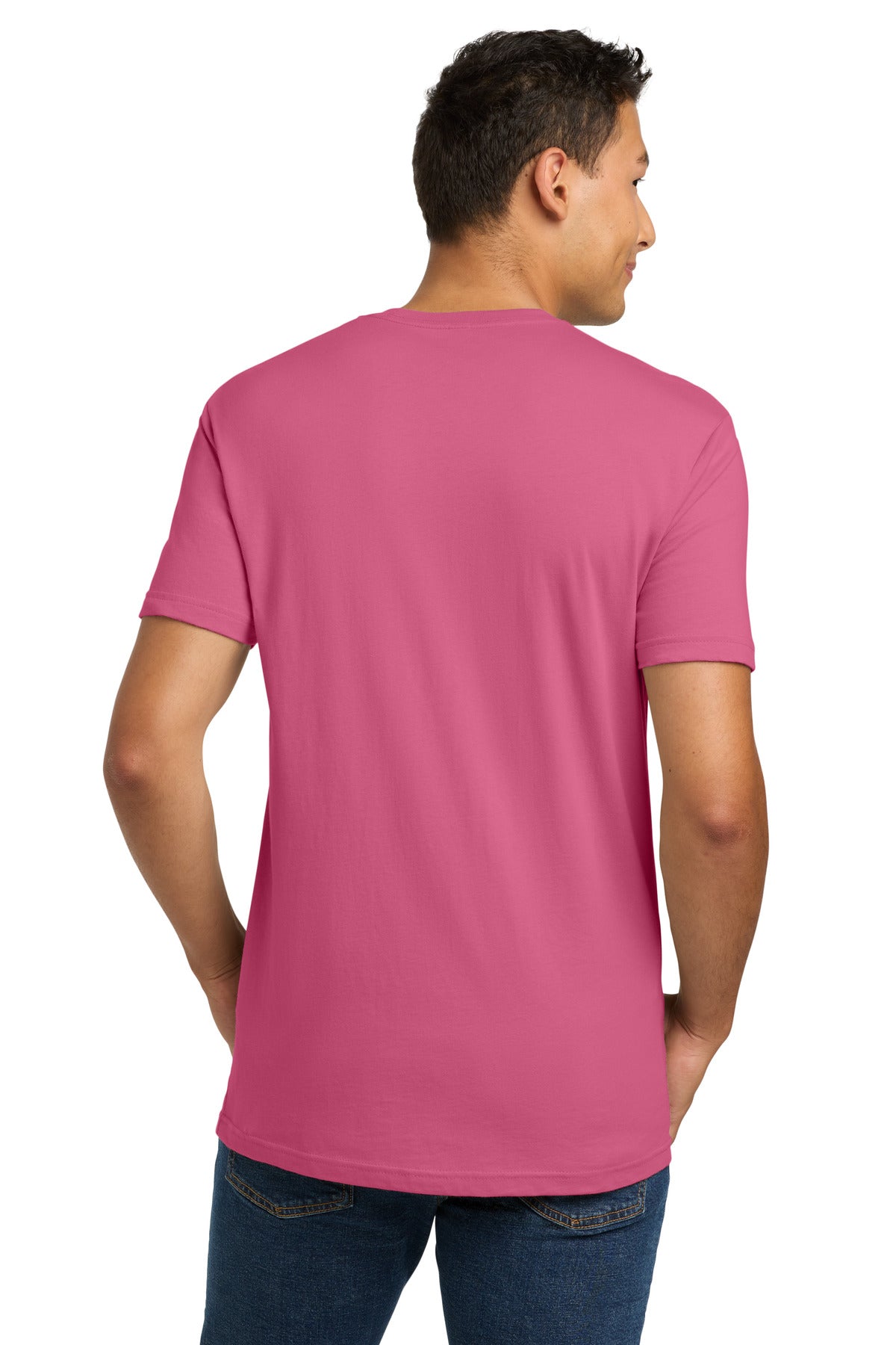 Next Level Apparel Adult Cotton Tee. NL3600 - Hot Pink - back