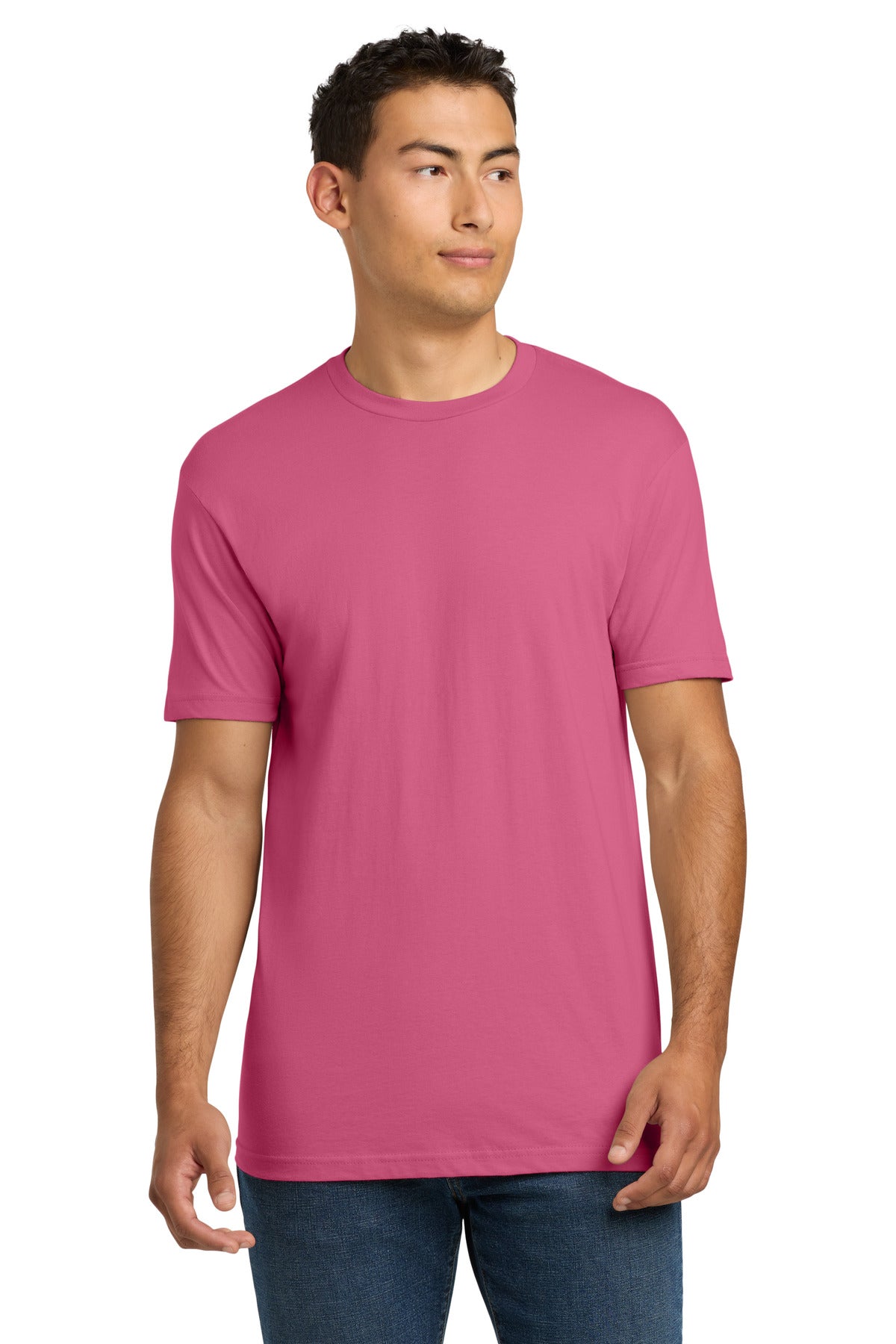 Next Level Apparel Adult Cotton Tee. NL3600 - Hot Pink - front