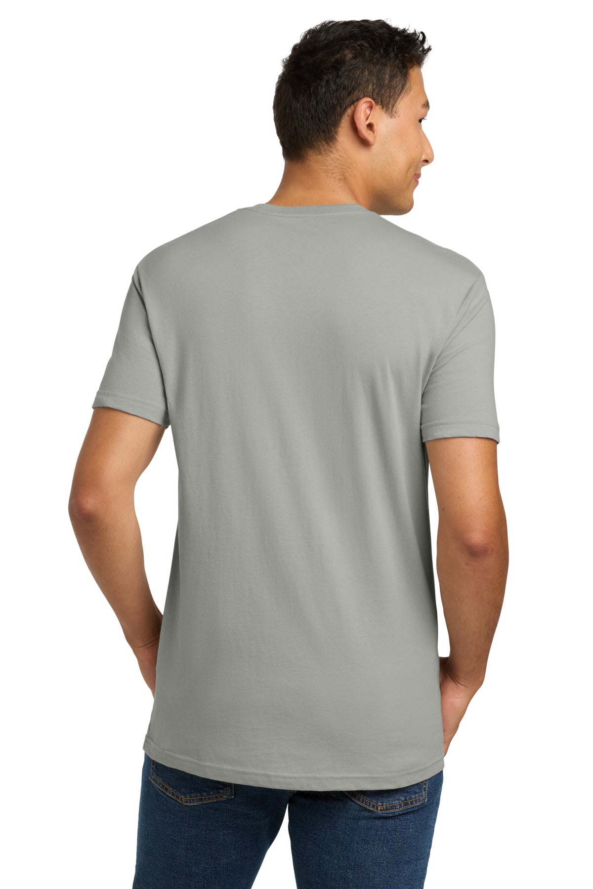 Next Level Apparel Adult Cotton Tee. NL3600 - Light Gray - back