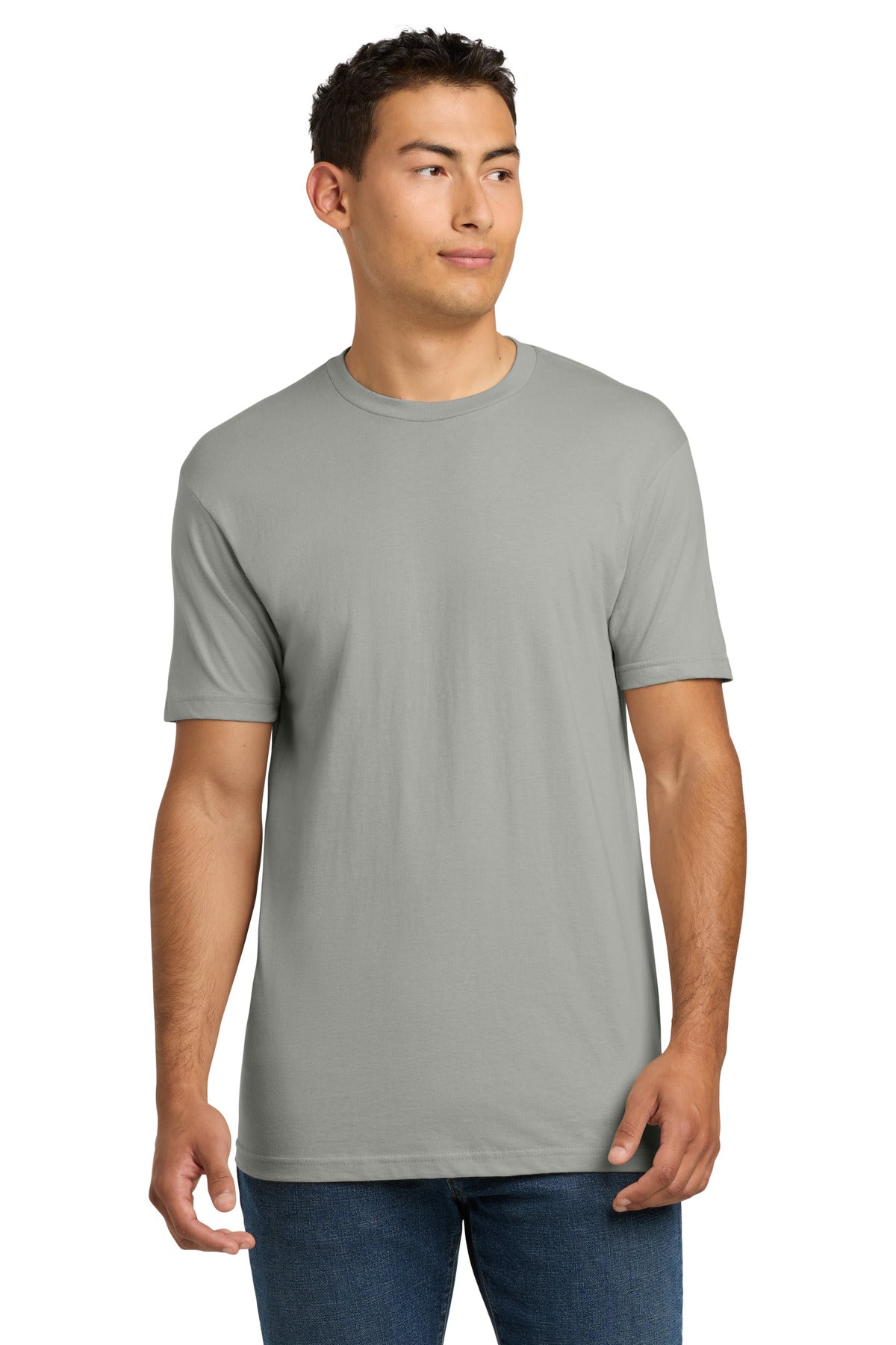 Next Level Apparel Adult Cotton Tee. NL3600 - Light Gray - front