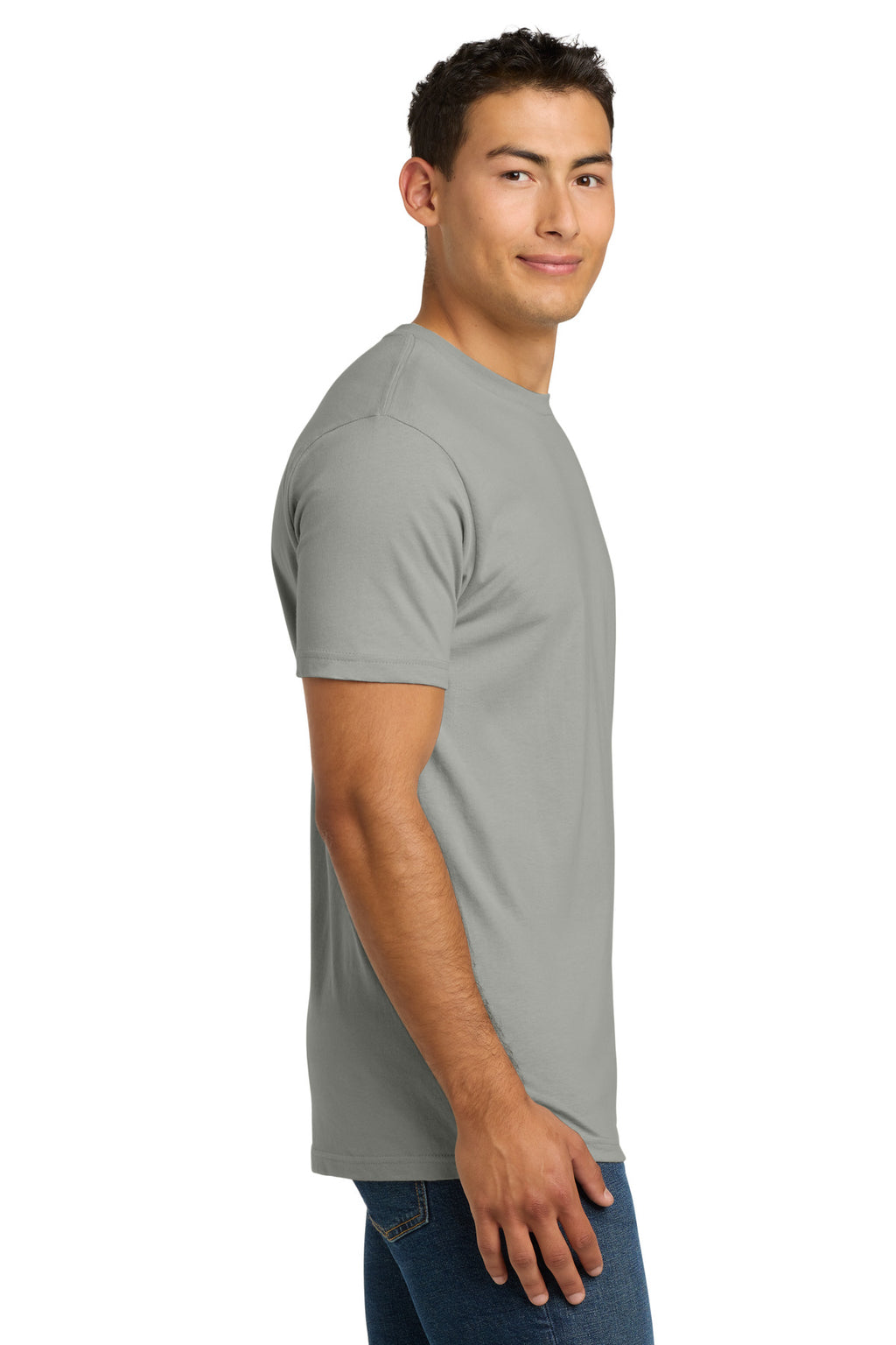 Next Level Apparel Adult Cotton Tee. NL3600 - Light Gray - side