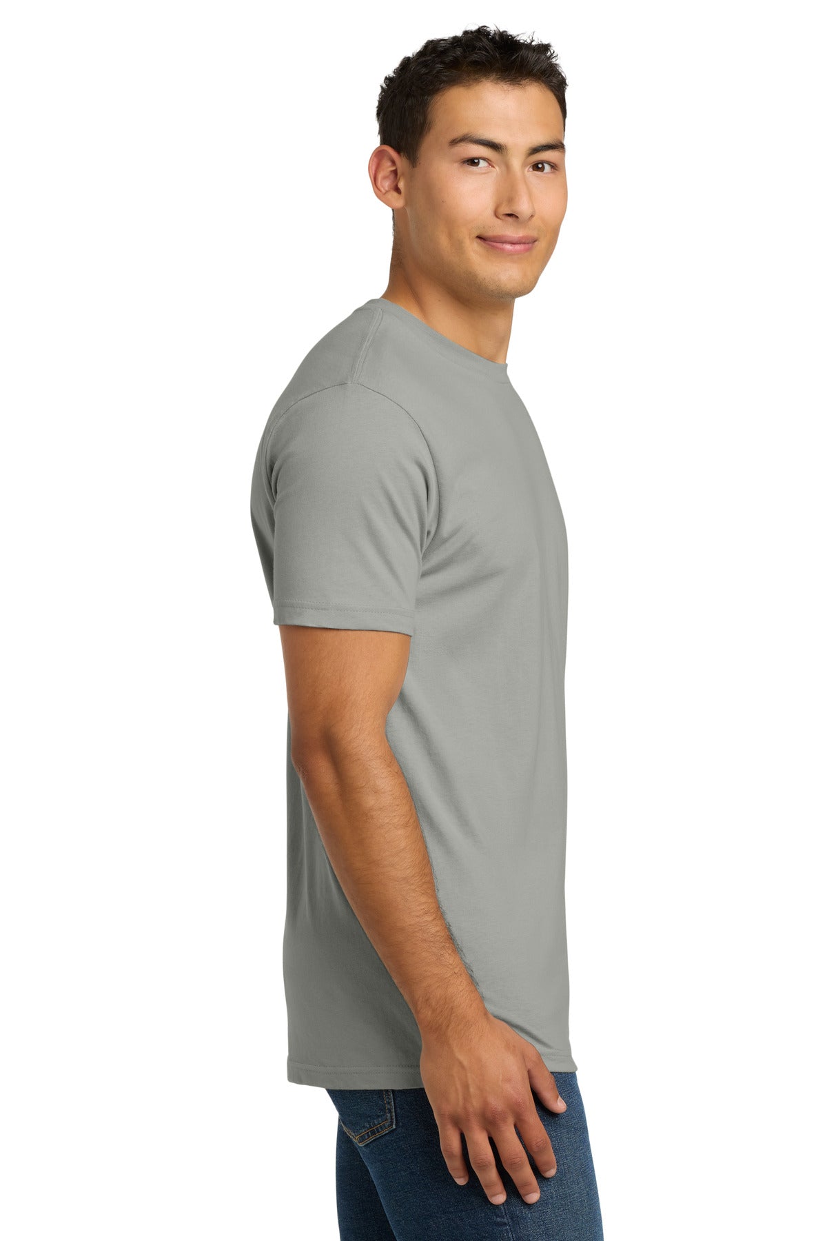 Next Level Apparel Adult Cotton Tee. NL3600 - Light Gray - side