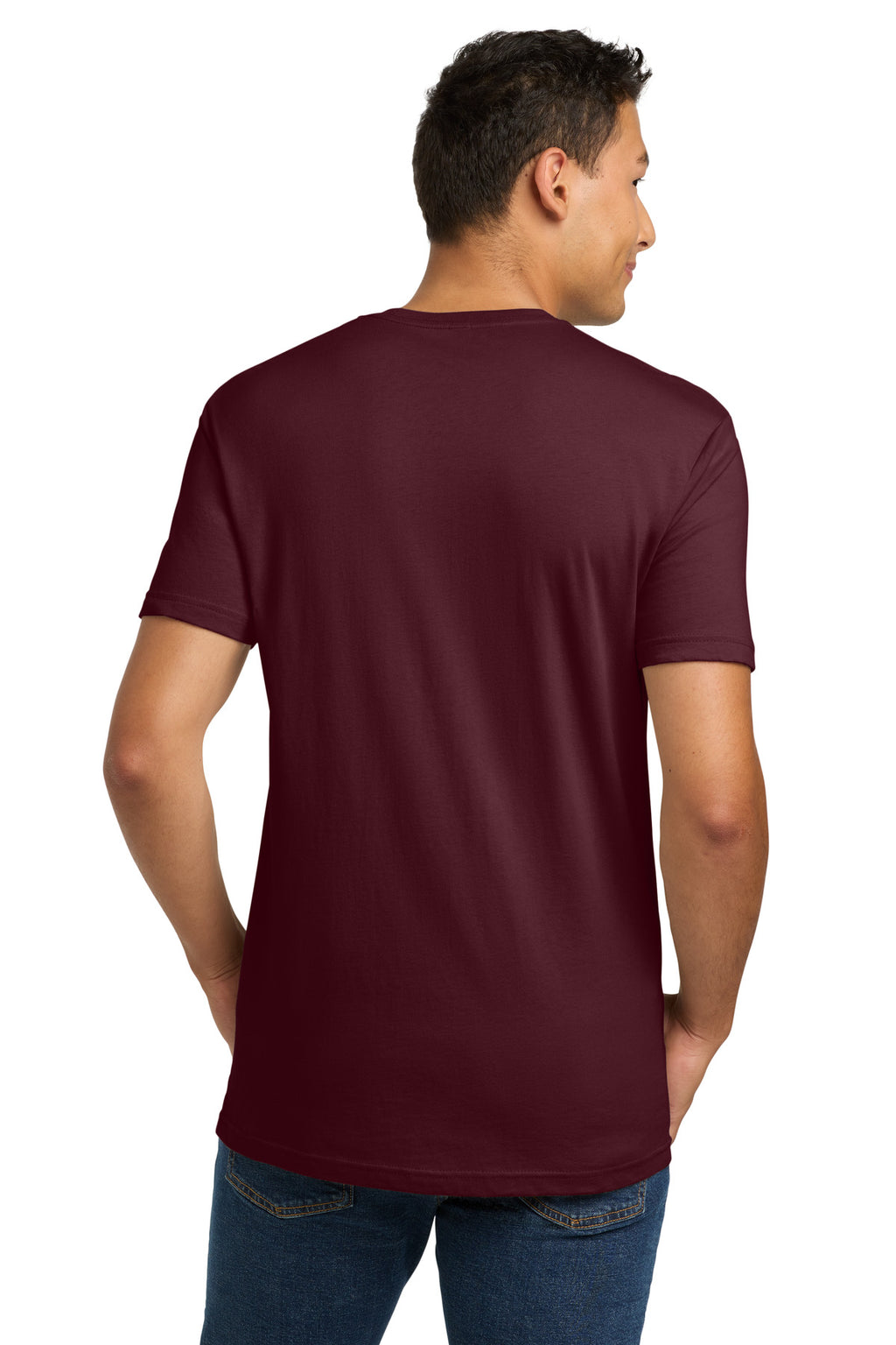 Next Level Apparel Adult Cotton Tee. NL3600 - Maroon - back