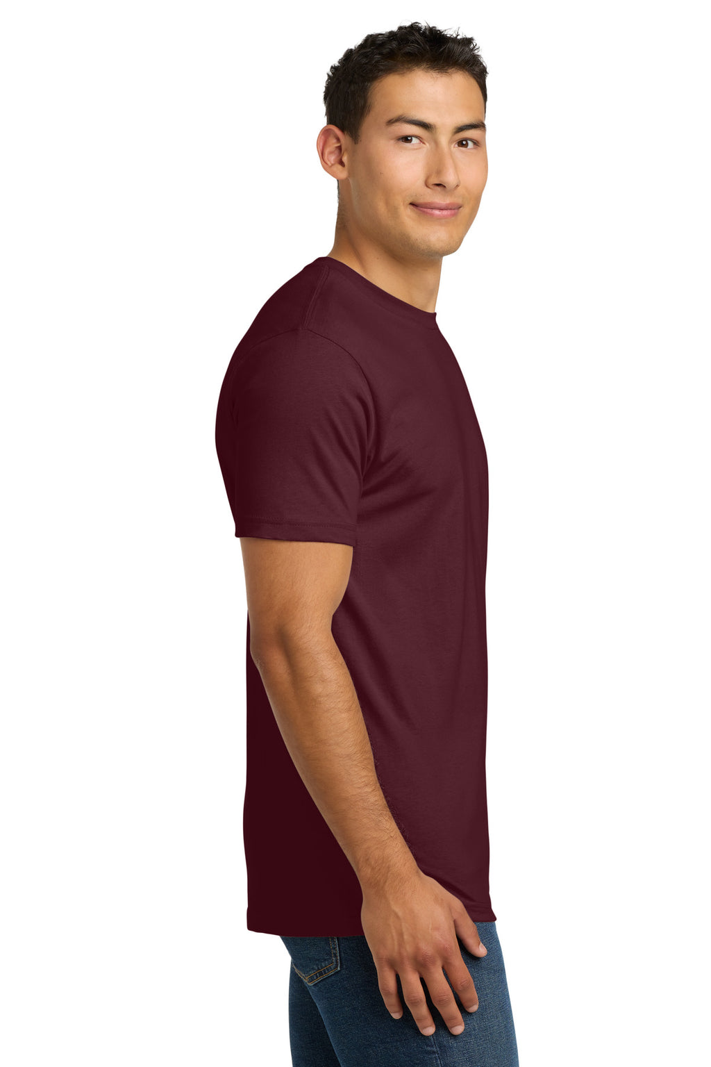 Next Level Apparel Adult Cotton Tee. NL3600 - Maroon - side
