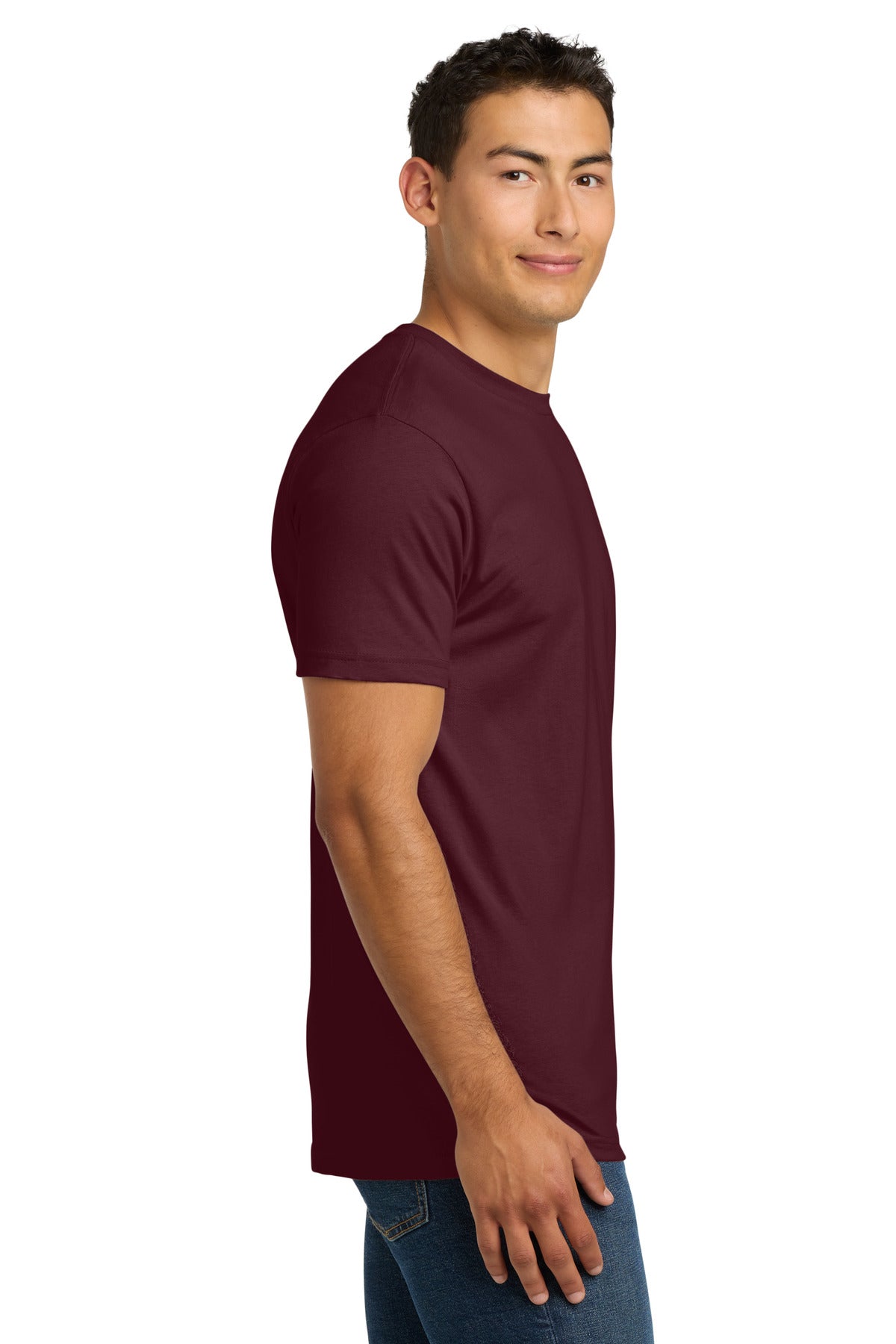 Next Level Apparel Adult Cotton Tee. NL3600 - Maroon - side