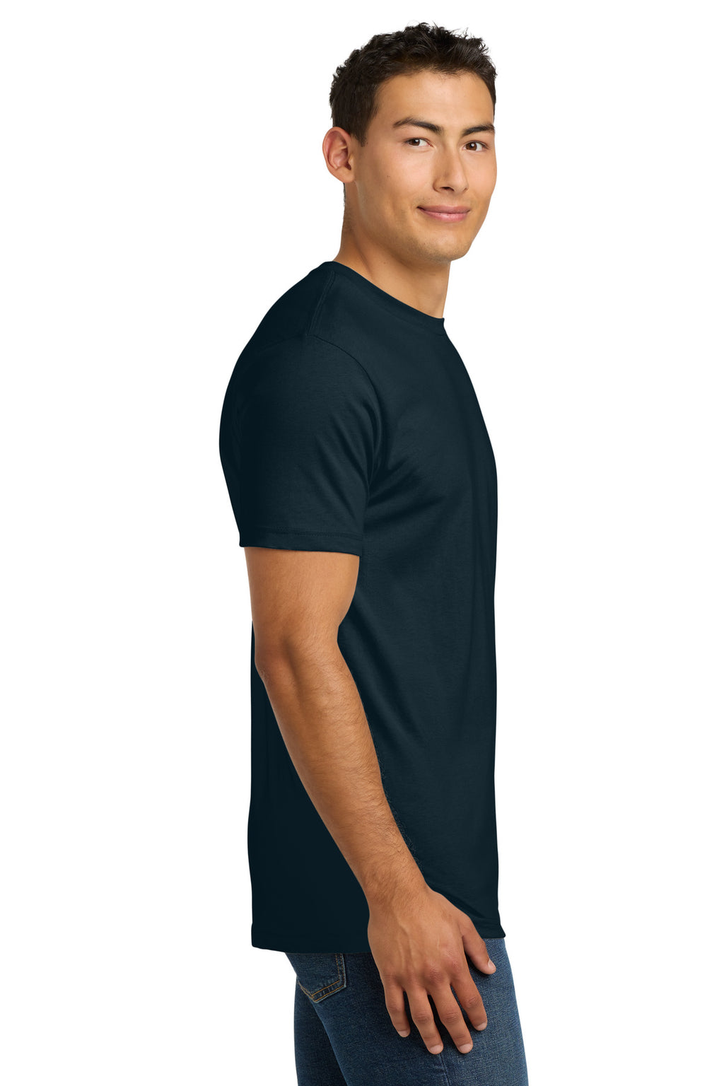 Next Level Apparel Adult Cotton Tee. NL3600 - Midnight Navy - side