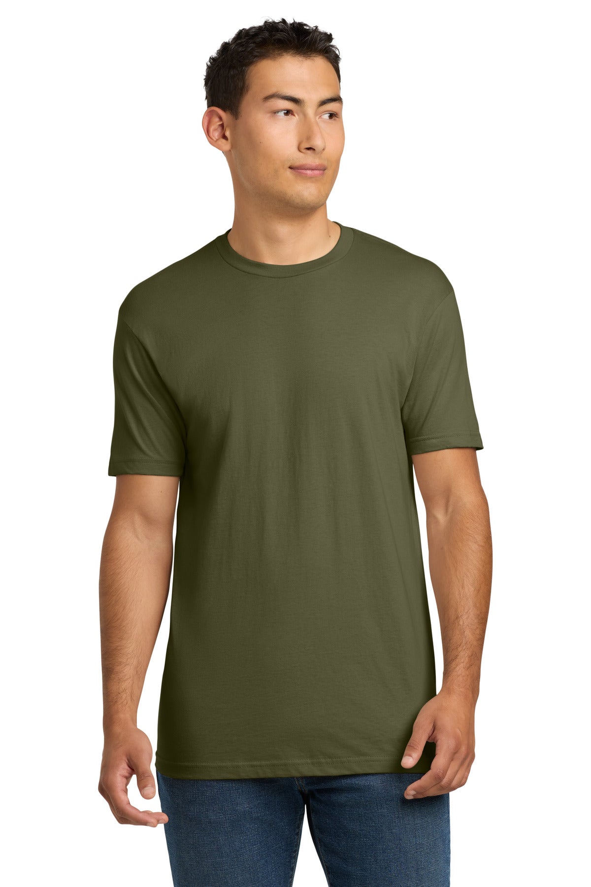 Next Level Apparel Adult Cotton Tee. NL3600 - Military Green - front