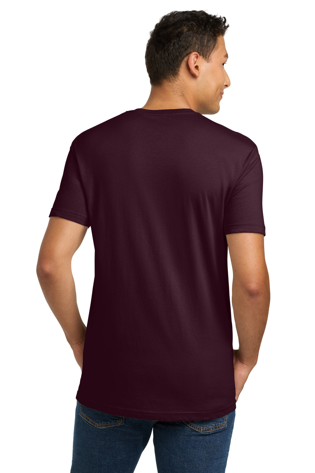 Next Level Apparel Adult Cotton Tee. NL3600 - Oxblood - back