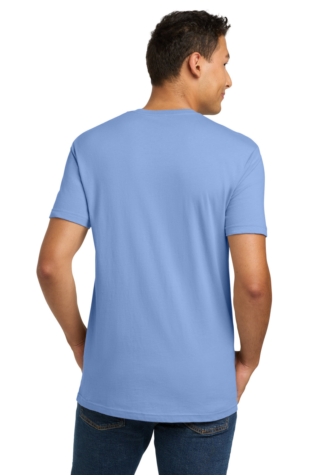Next Level Apparel Adult Cotton Tee. NL3600 - Peri Blue - back