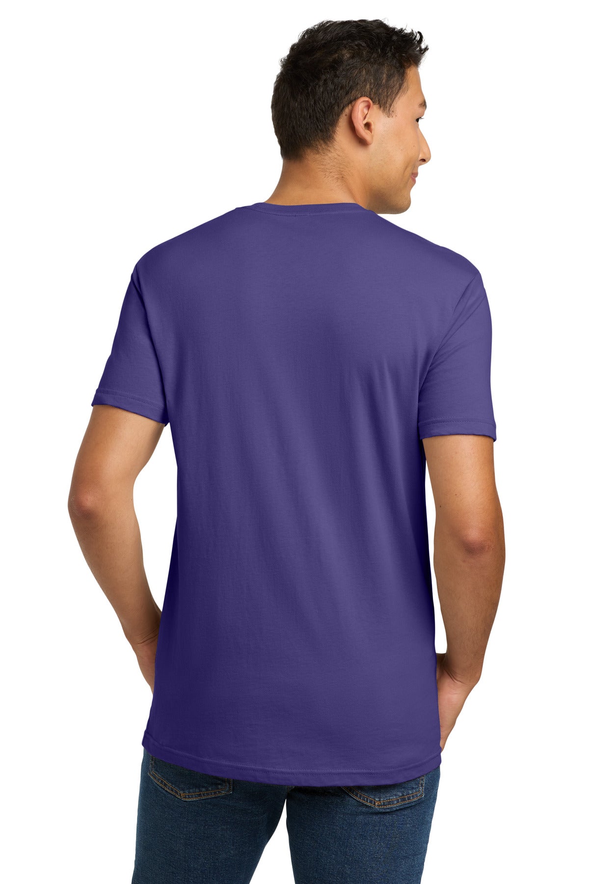 Next Level Apparel Adult Cotton Tee. NL3600 - Purple Rush - back